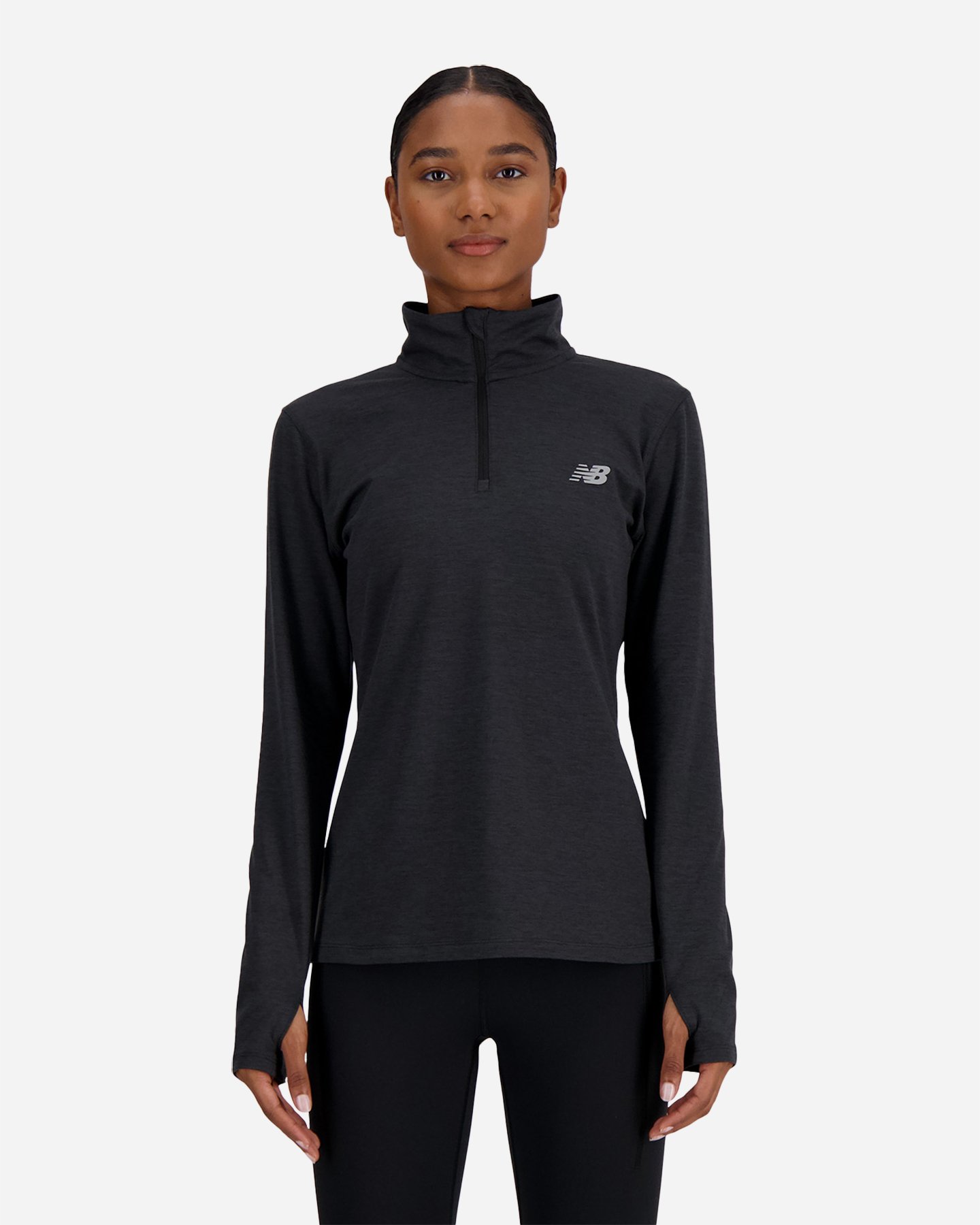 Maglia running NEW BALANCE SPACE DYE W - Nero - 0 | Cisalfa Sport