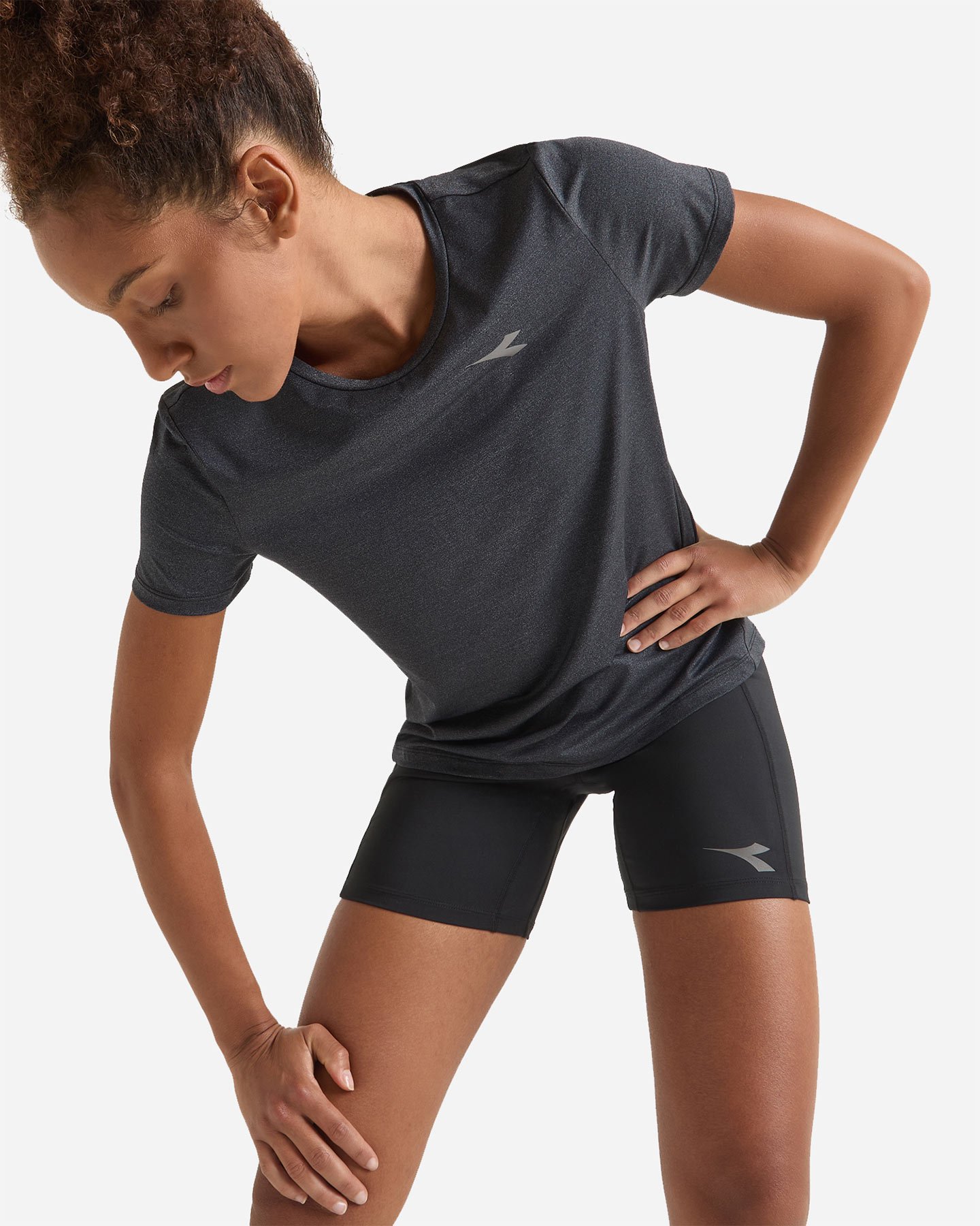 T-shirt running DIADORA TECH RUN CREW W - Nero - 3 | Cisalfa Sport