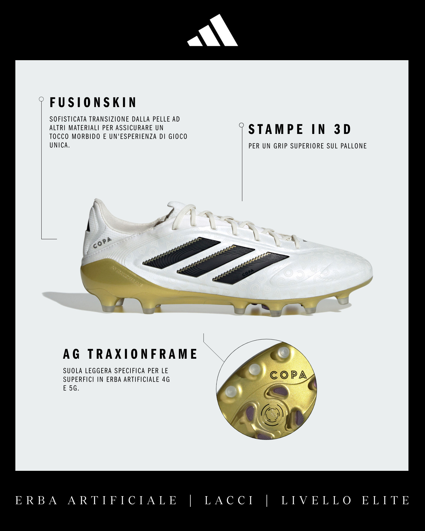 Scarpe calcio ADIDAS COPA PURE III ELITE AG M - Color mix - 1 | Cisalfa Sport