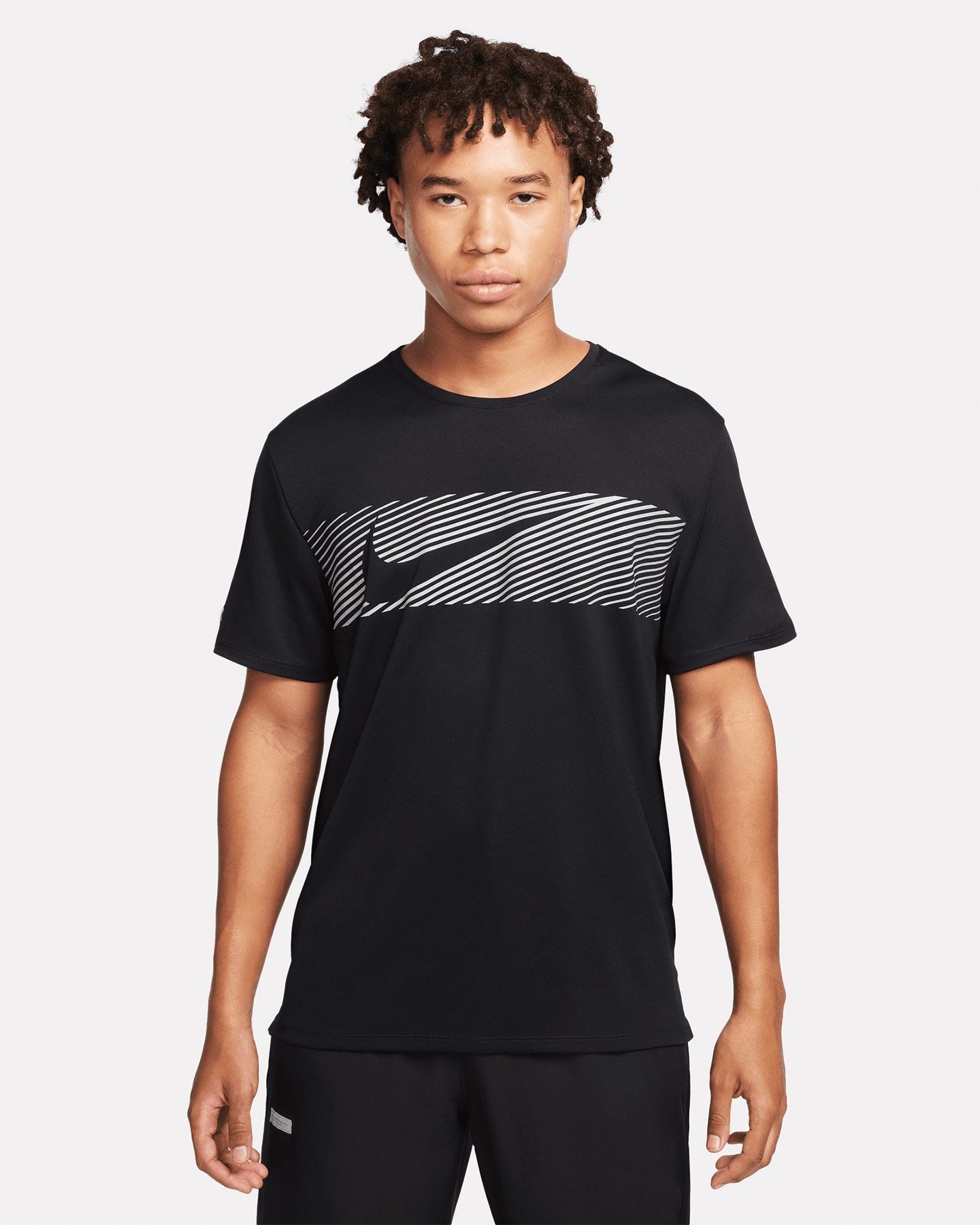 T-shirt running NIKE MILER FLASH M - Nero - 0 | Cisalfa Sport