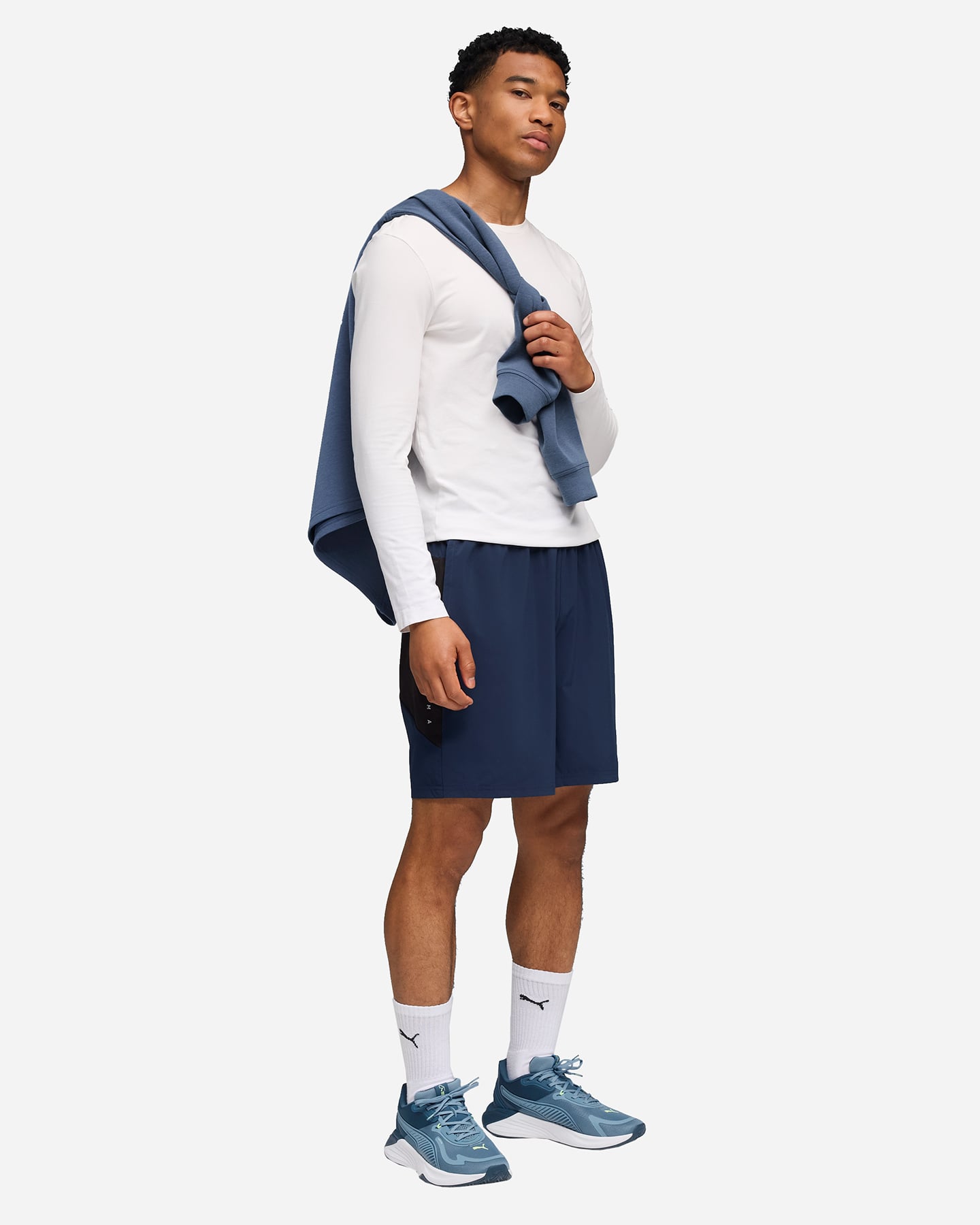 Pantalone training PUMA STRETCH TECH M - Blu - 4 | Cisalfa Sport