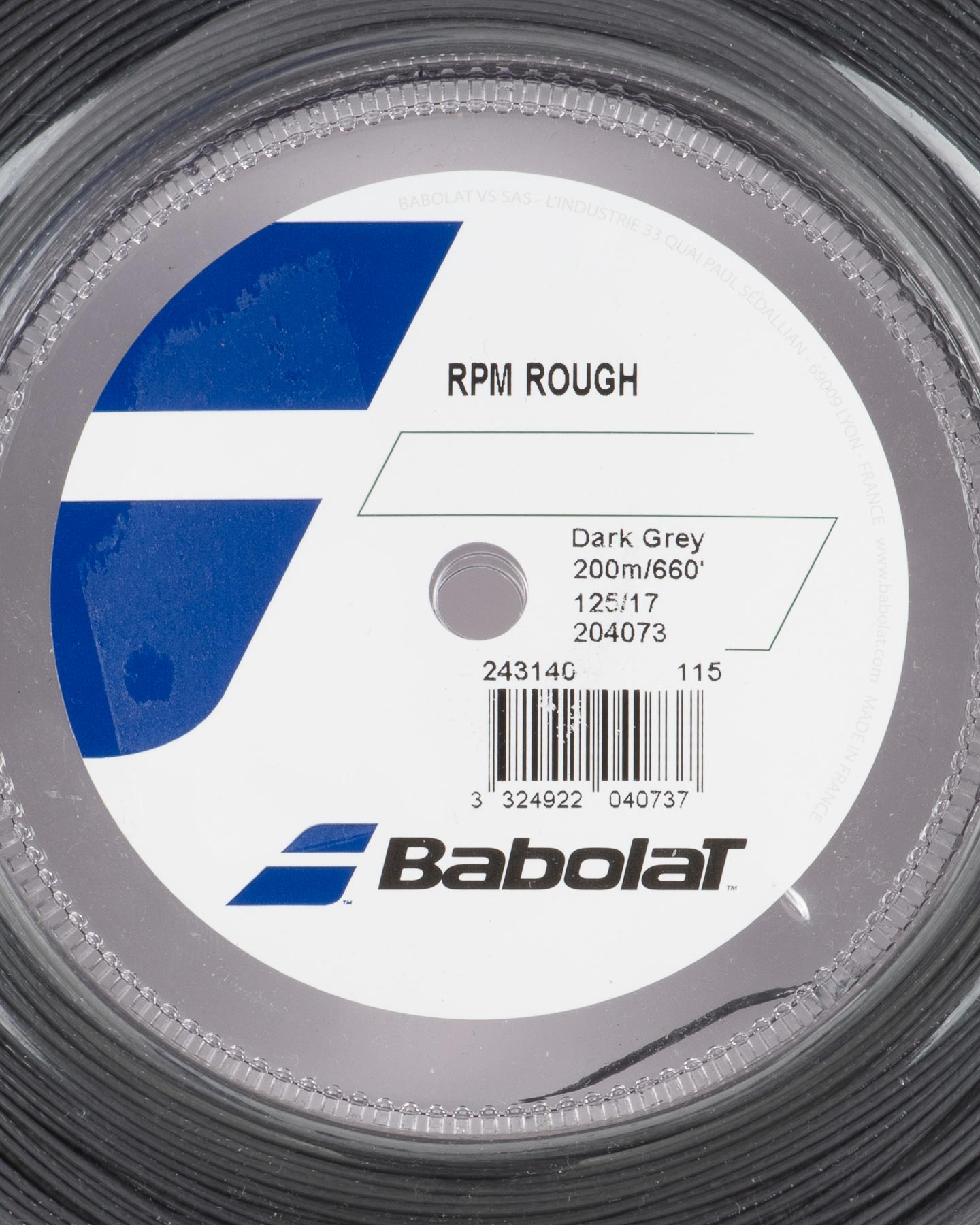 Corde tennis BABOLAT RPM ROUGH 200M  - Grigio - 1 | Cisalfa Sport