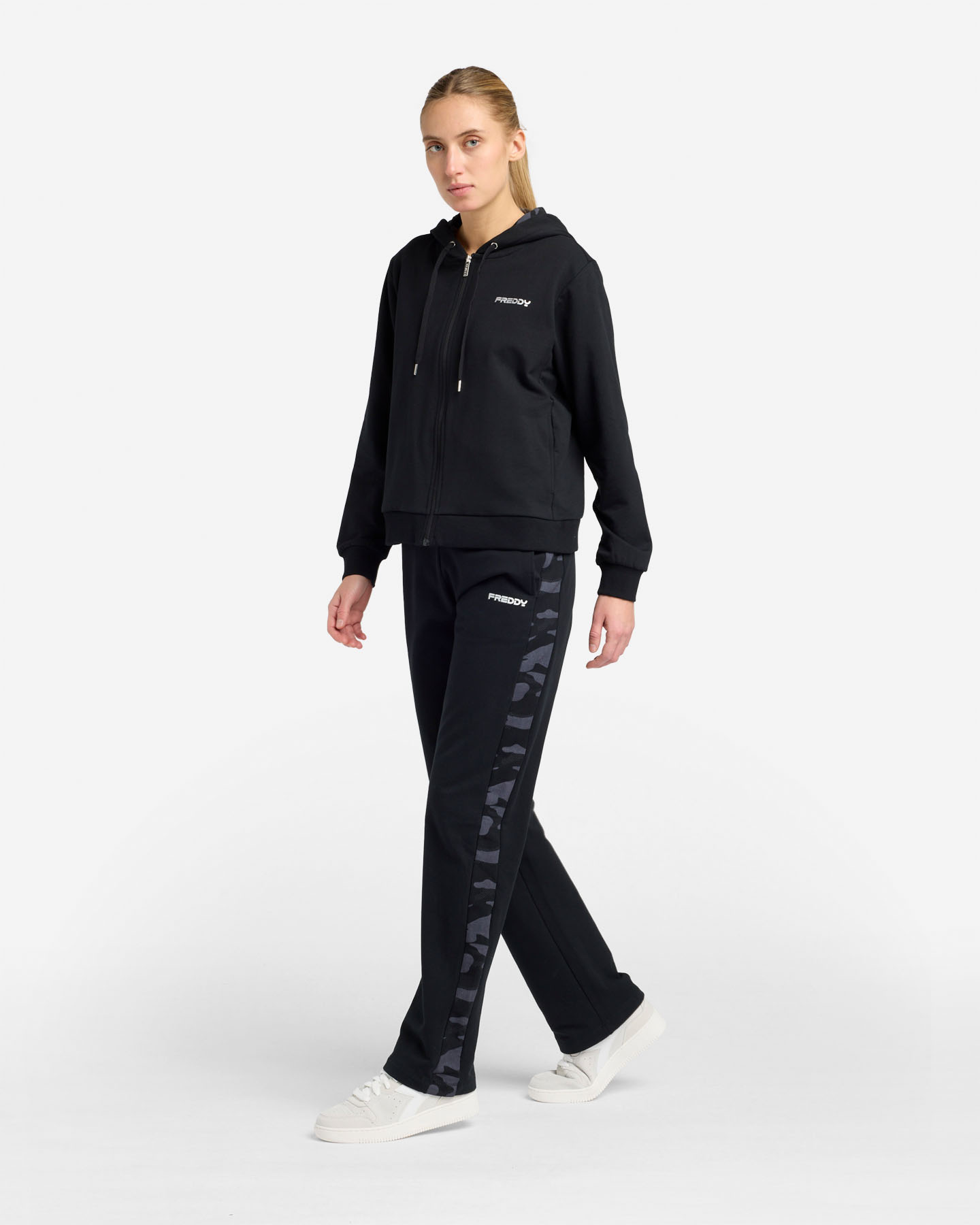 Felpa FREDDY CROP SMALL LOGO W - Nero - 2 | Cisalfa Sport