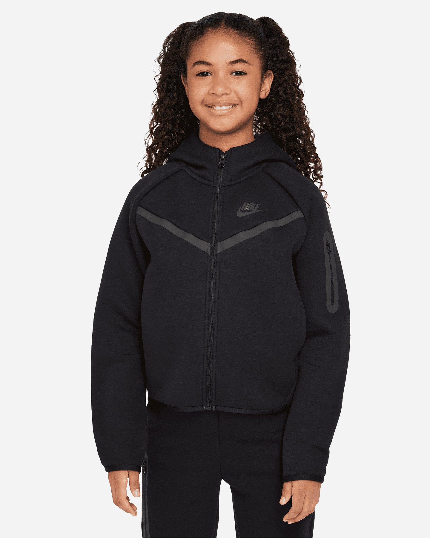 Felpa NIKE TECH FLEECE 2 JR - Nero - 0 | Cisalfa Sport