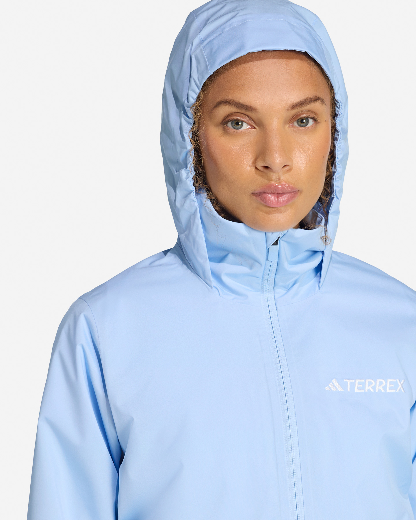 Giacca outdoor ADIDAS MT ESSENTIAL 2L W - Azzurro - 5 | Cisalfa Sport