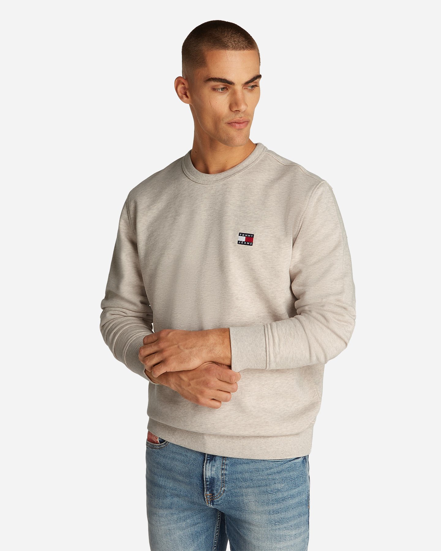 Felpa TOMMY HILFIGER REGULAR BADGE M - Beige - 2 | Cisalfa Sport