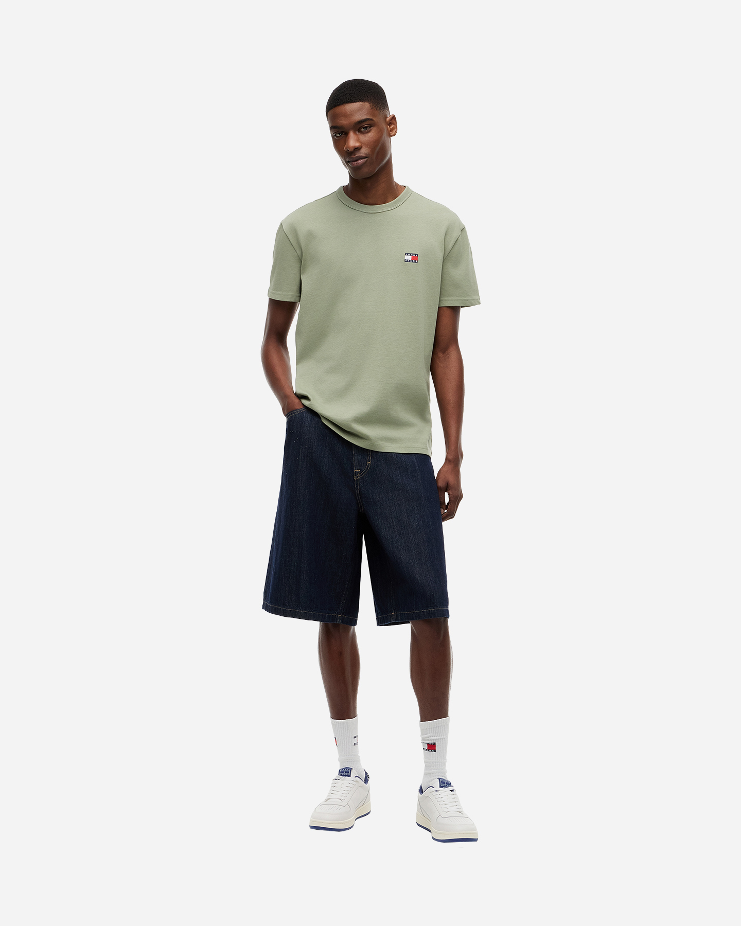 T-shirt TOMMY HILFIGER BADGE LOGO M - Verde - 2 | Cisalfa Sport