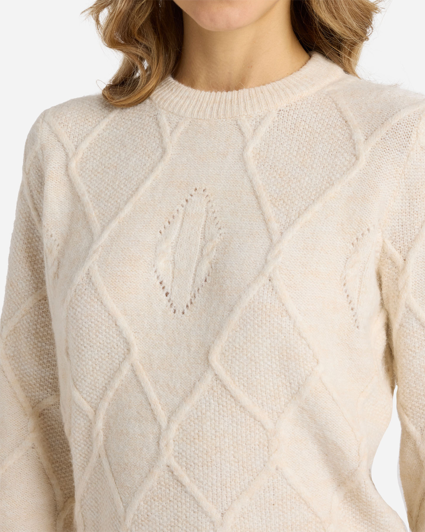 Maglione DACK'S INTRECCIO LOSANGA W - Beige - 5 | Cisalfa Sport