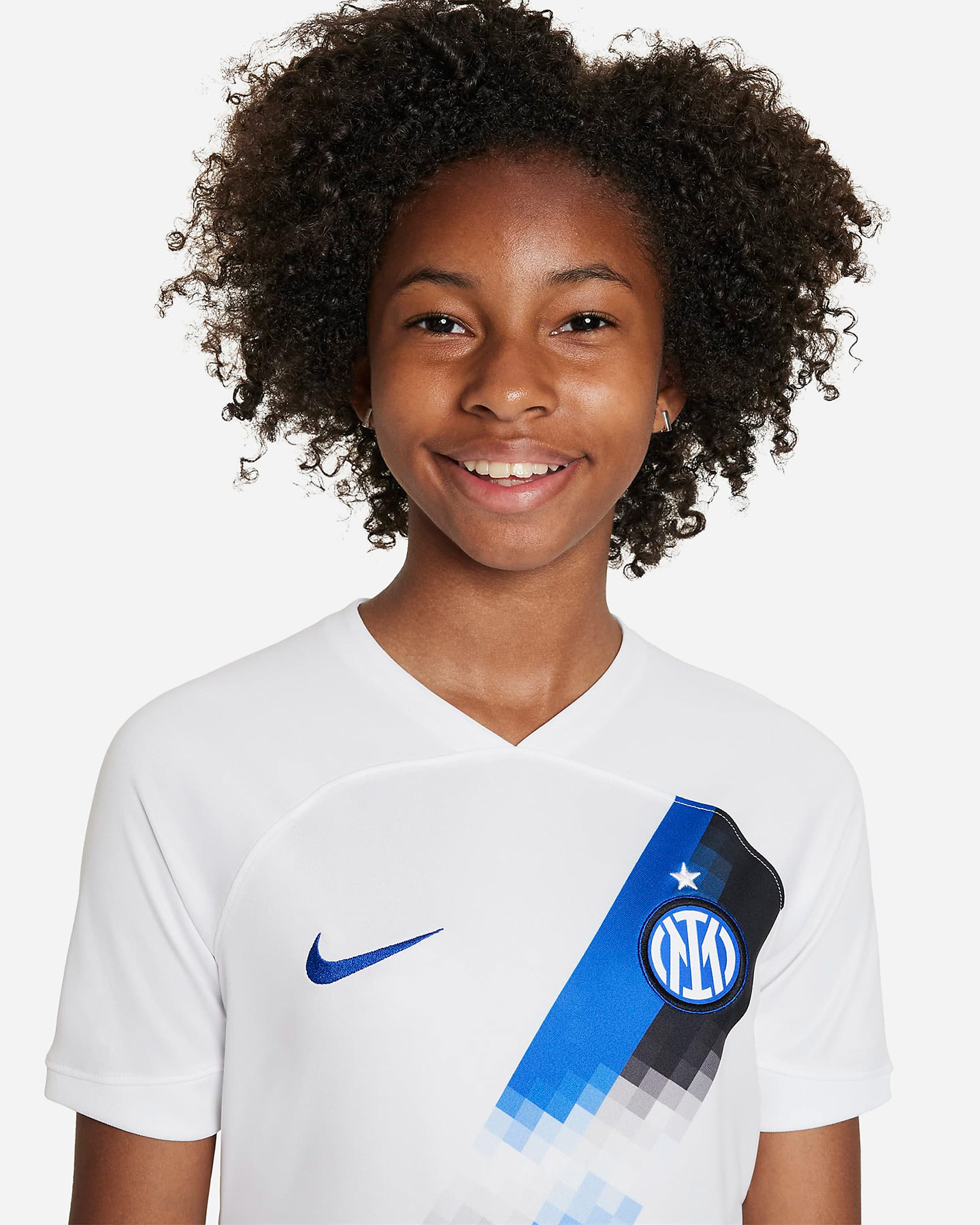 Maglia calcio ufficiale NIKE DRI FIT INTER AWAY 23-24 JR - Bianco - 2 | Cisalfa Sport