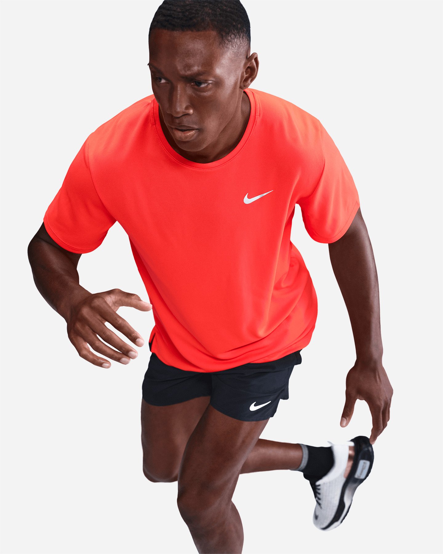 T-shirt running NIKE MILER M - Rosso - 5 | Cisalfa Sport