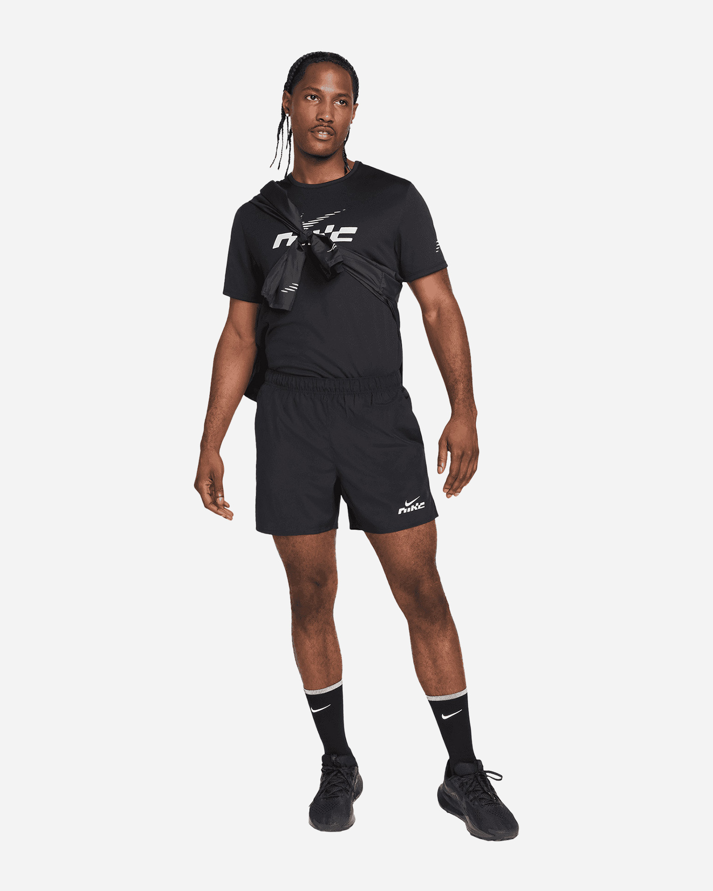 T-shirt running NIKE DRI FIT UV MILER M - Nero - 2 | Cisalfa Sport