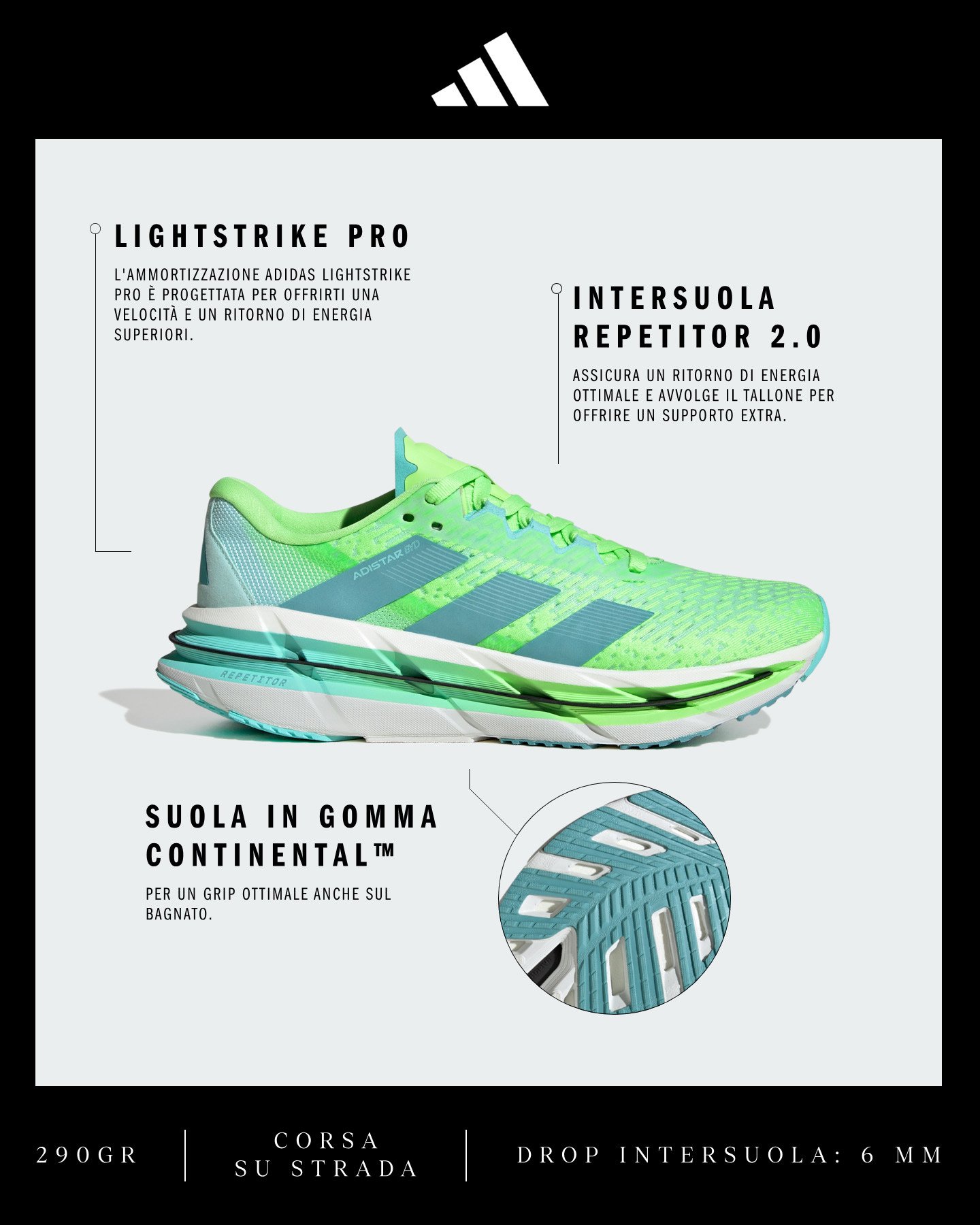 Scarpe running ADIDAS ADISTAR BYD M - Giallo - 1 | Cisalfa Sport