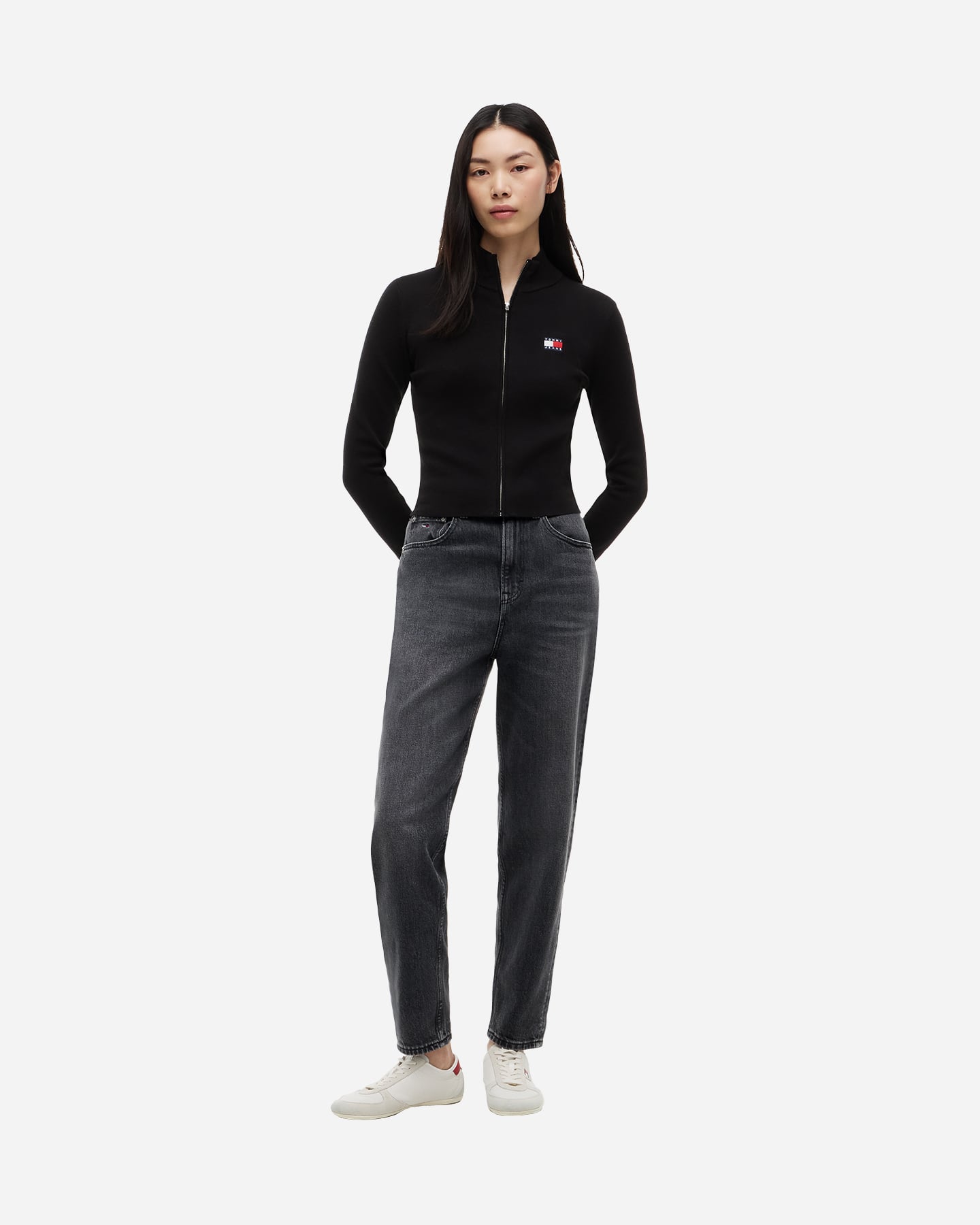 Cardigan TOMMY HILFIGER FULL ZIP BADGE W - Nero - 2 | Cisalfa Sport