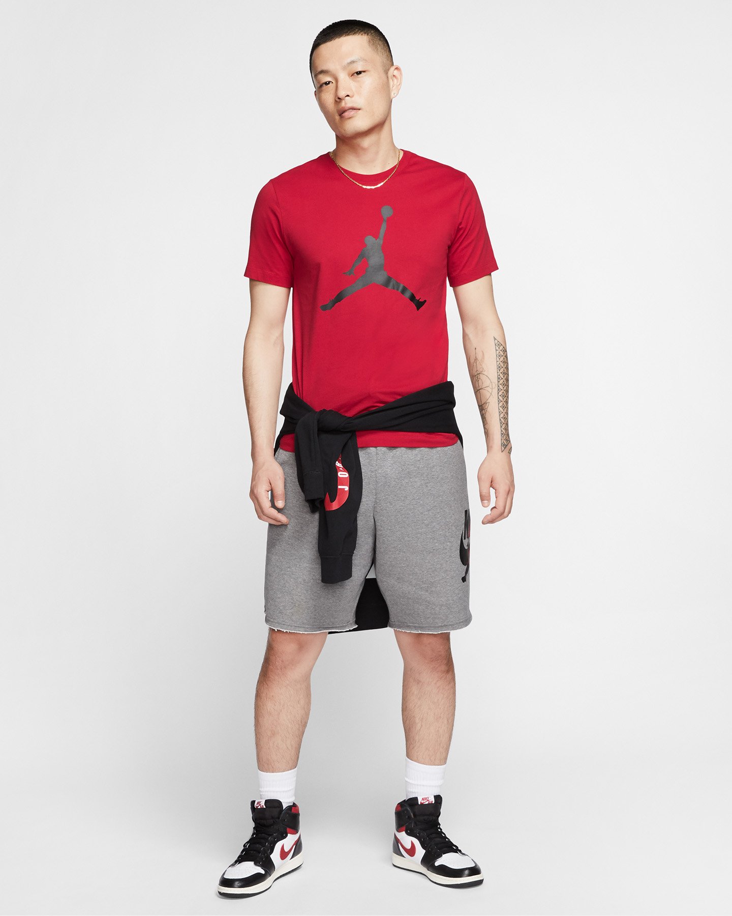 Maglia basket NIKE JORDAN JUMPMAN CREW M - Rosso - 5 | Cisalfa Sport
