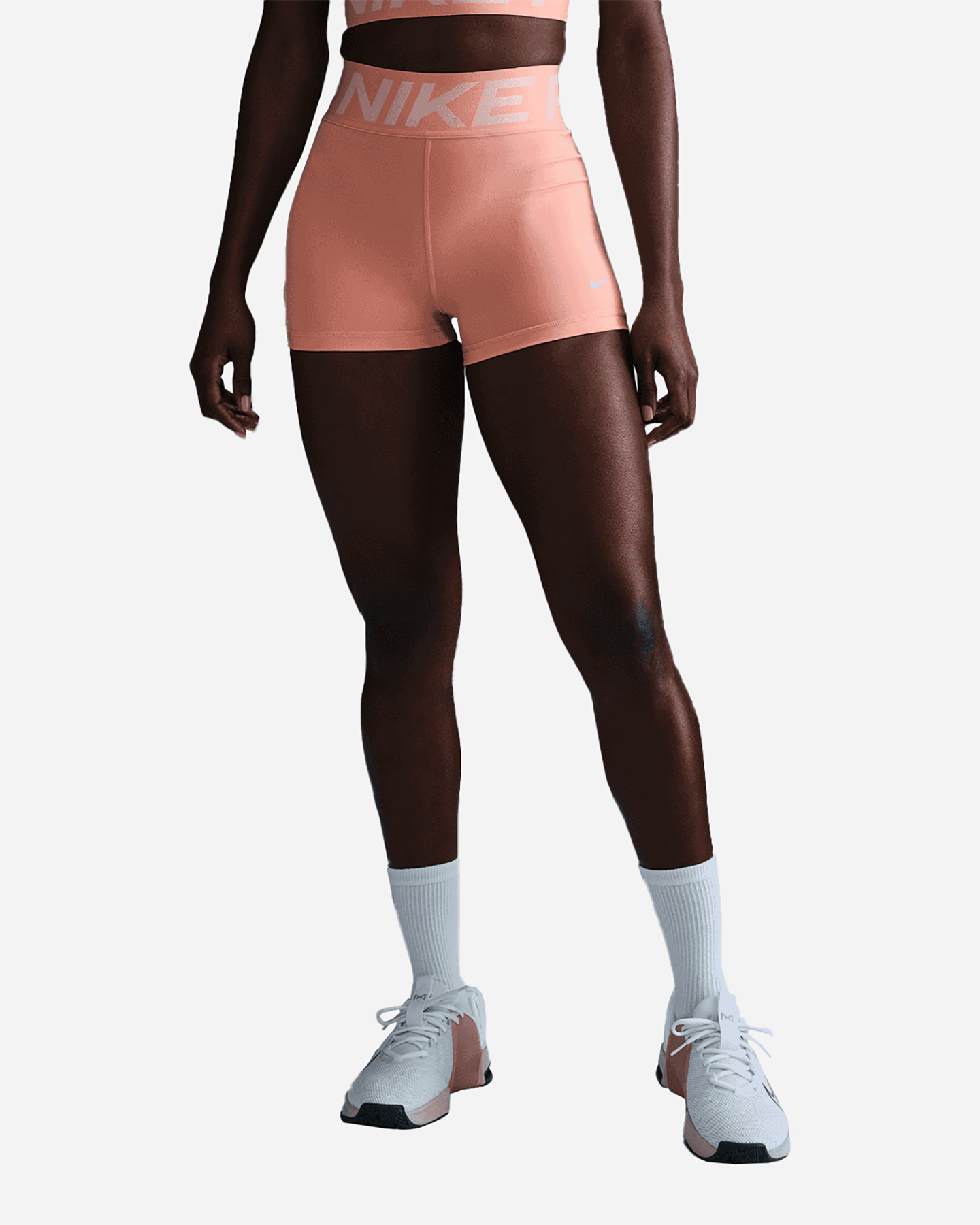 Short training NIKE PRO HIGH RISE W - Arancione - 0 | Cisalfa Sport