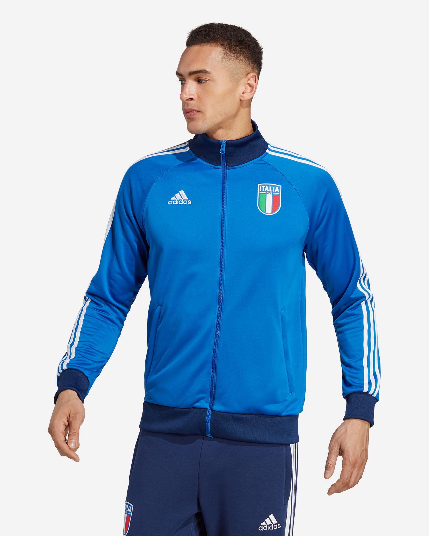 Abbigliamento calcio ufficiale ADIDAS ITALIA FIGC DNA TT M - Blu - 1 | Cisalfa Sport