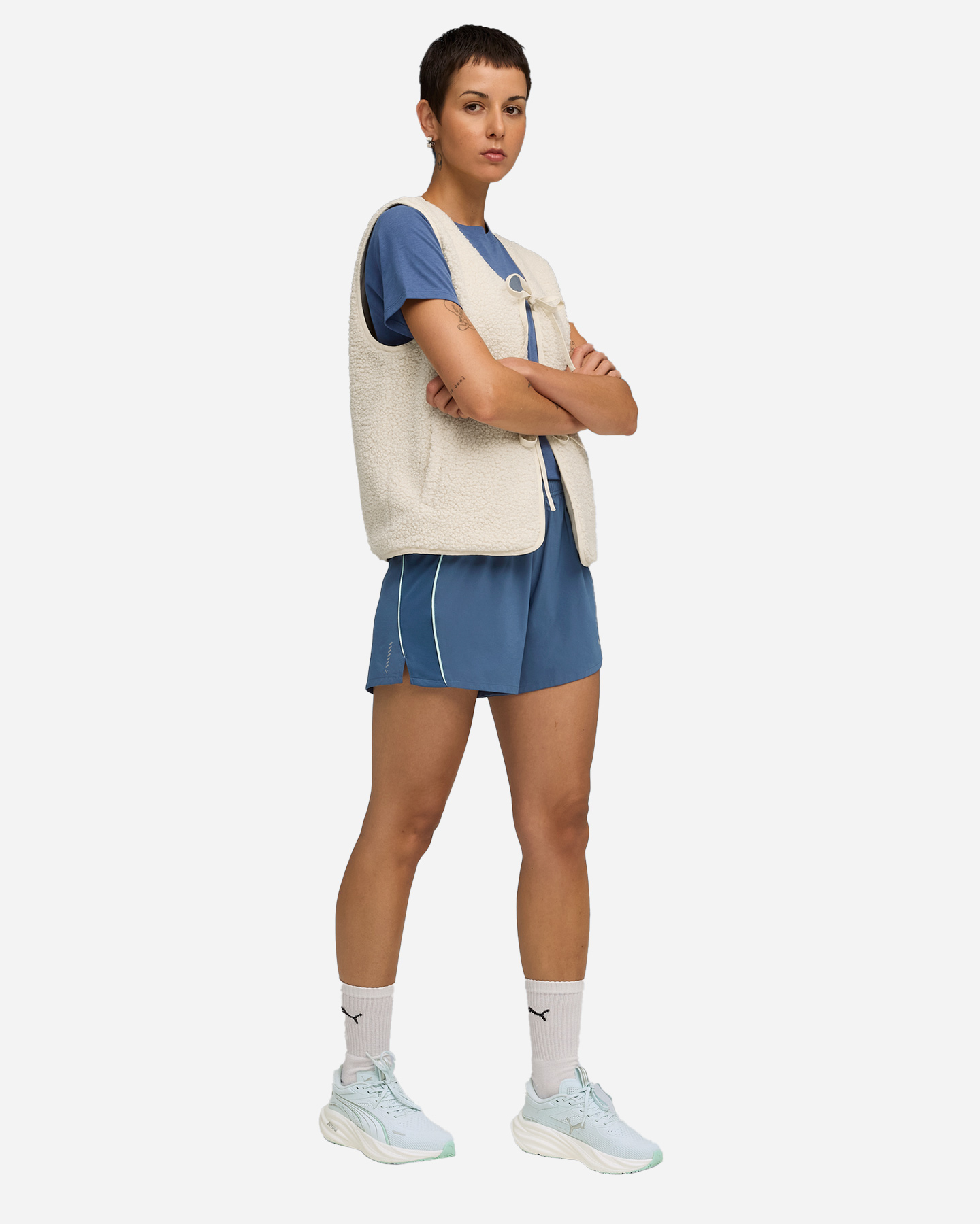 Short running PUMA RUN VELOCITY 5 W - Azzurro - 4 | Cisalfa Sport
