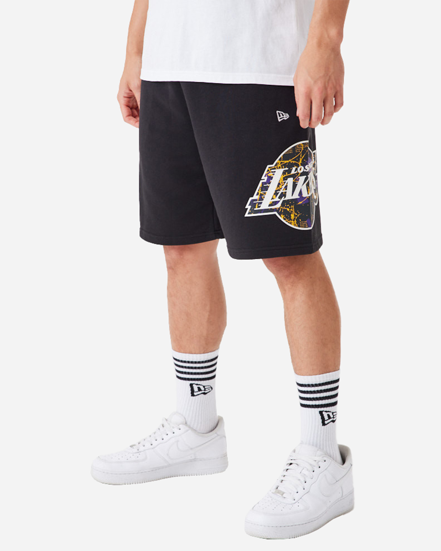 Pantaloncini NEW ERA LOGO LA LAKERS  - Nero - 0 | Cisalfa Sport