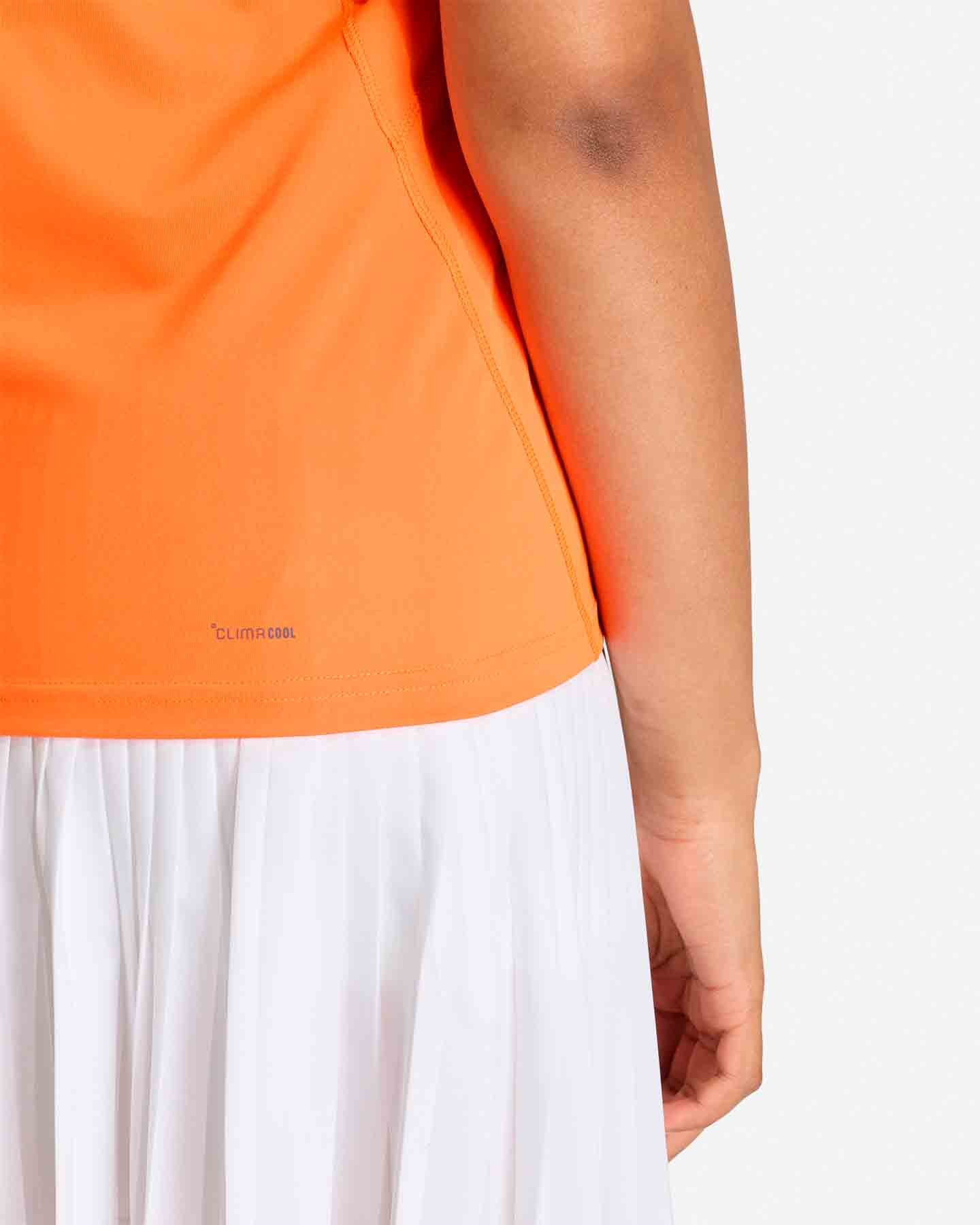 T-shirt tennis ADIDAS CLUB W - Arancione - 5 | Cisalfa Sport