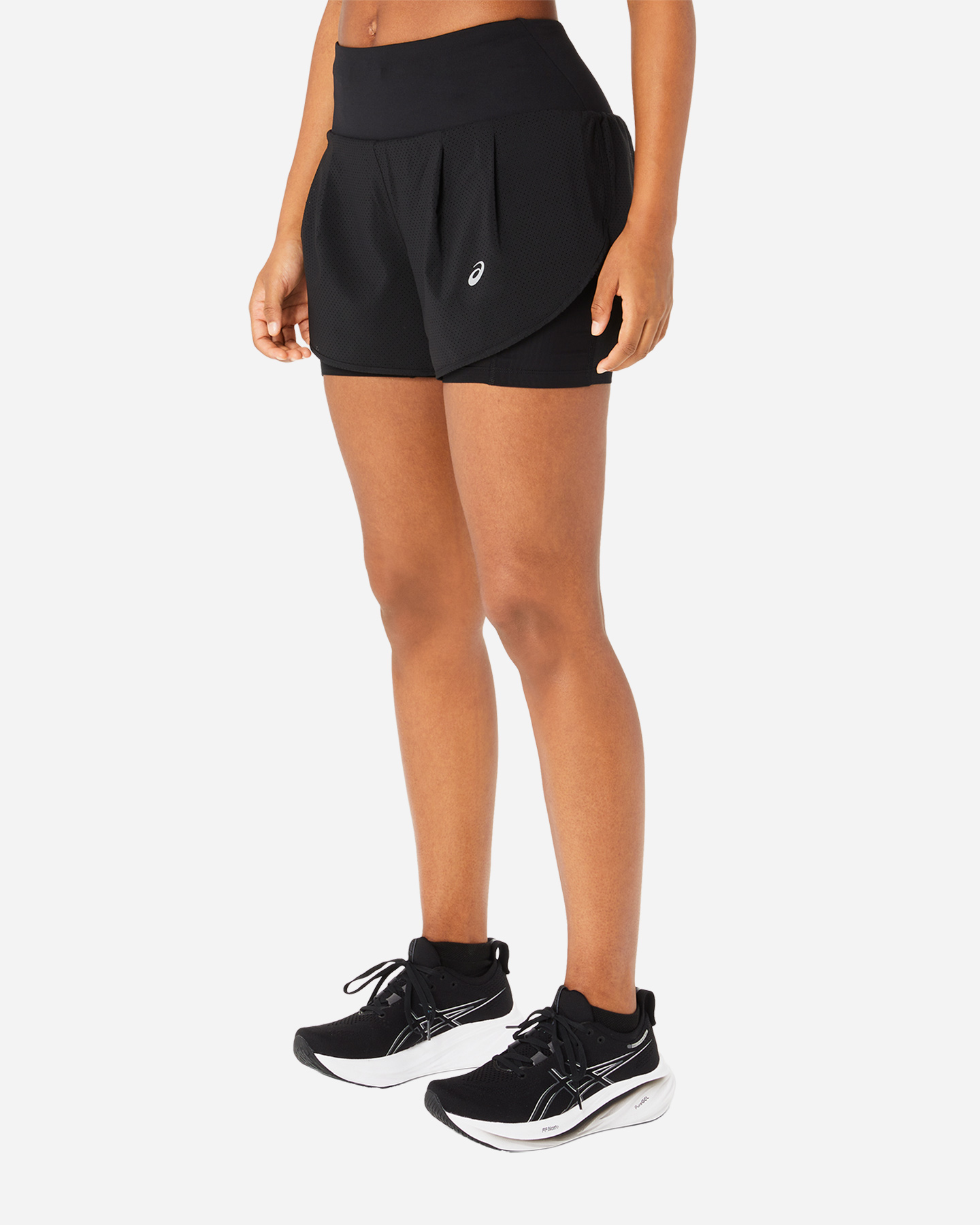 Short running ASICS ROAD 2-N-1 3,5IN W - Nero - 1 | Cisalfa Sport