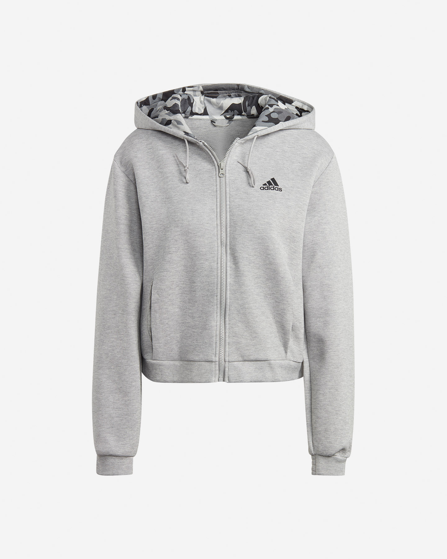 Felpa ADIDAS 3STRIPES ALL OVER W - Grigio - 0 | Cisalfa Sport
