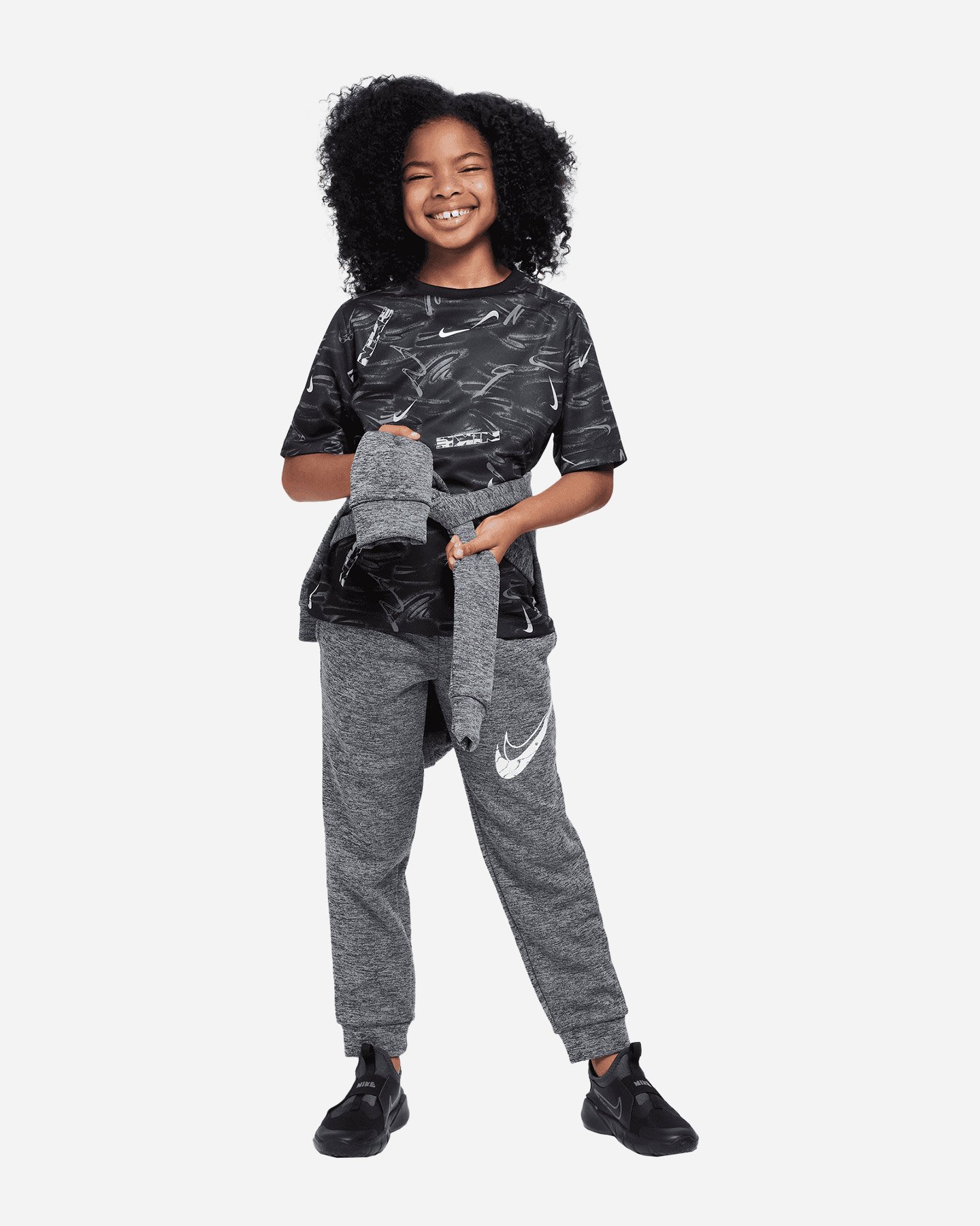 Pantalone NIKE THERMA SMOKE JR - Nero - 2 | Cisalfa Sport