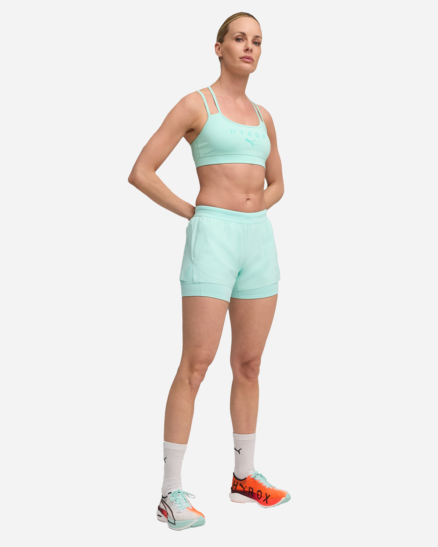 Bra training PUMA HYROX W - Azzurro - 4 | Cisalfa Sport