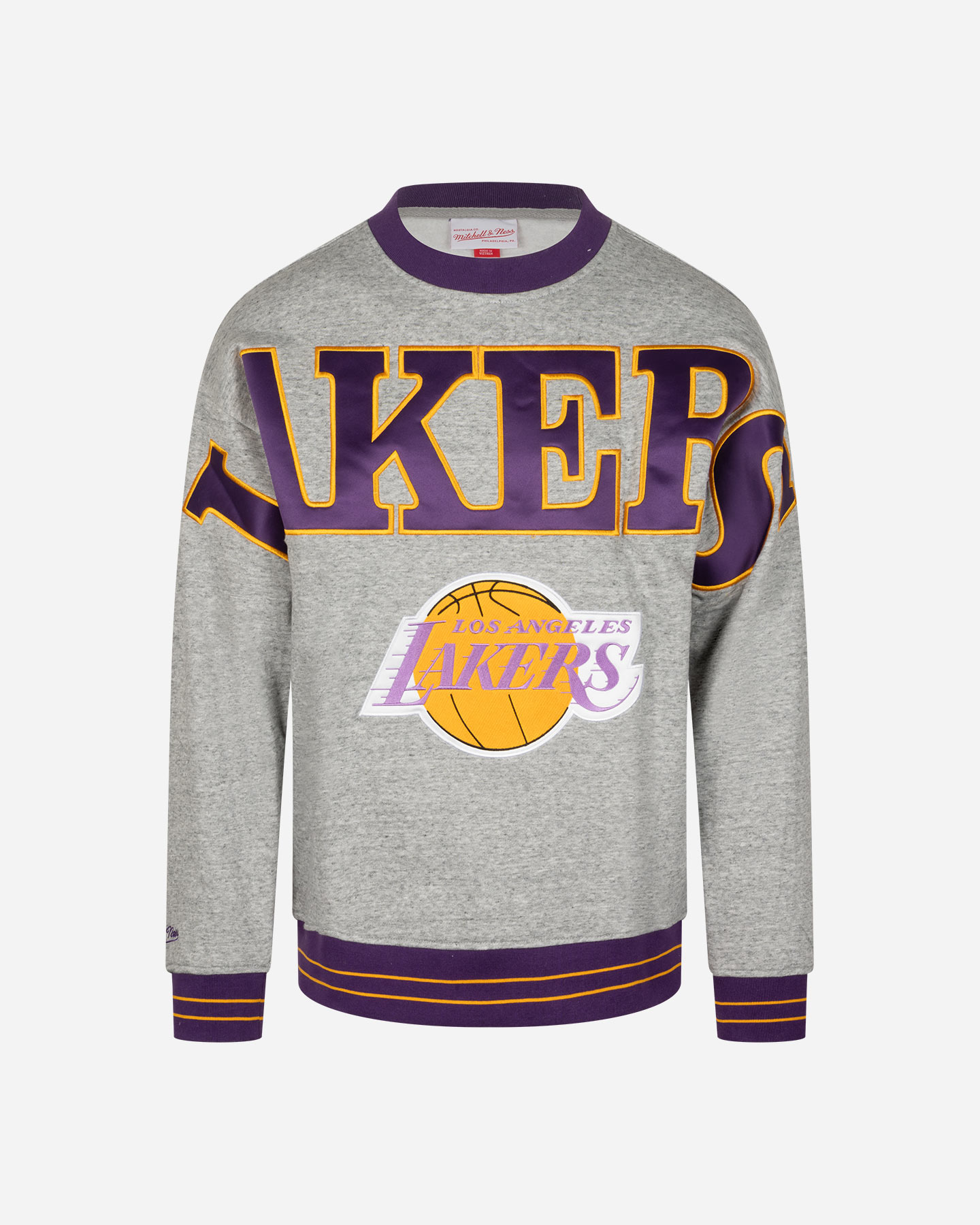 Felpa nba MITCHELL&NESS FIELD CREW VINTAGE LOGO LAKERS M - Grigio - 0 | Cisalfa Sport
