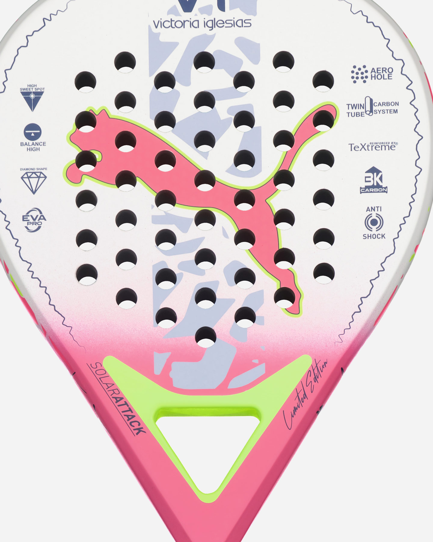 Racchetta padel performance PUMA SOLAR ATTACK VICTORIA  - Nero - 3 | Cisalfa Sport