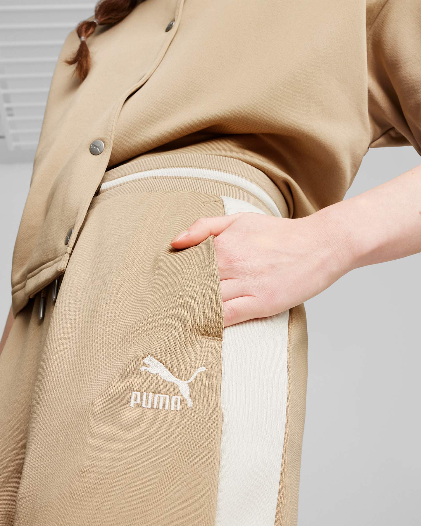 Pantalone PUMA T7 W - Beige - 4 | Cisalfa Sport