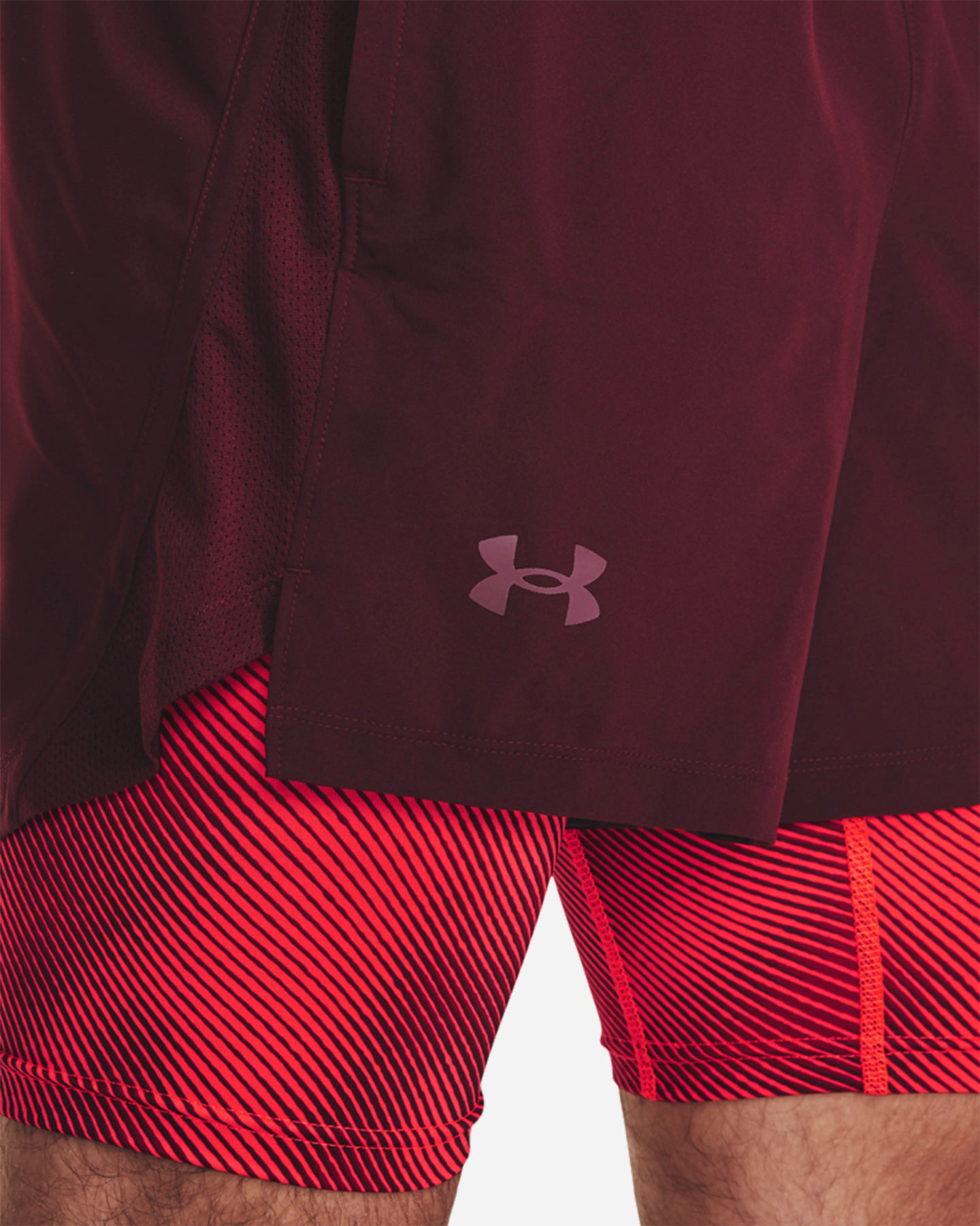Short running UNDER ARMOUR LAUNCH 5 2IN1 M - Rosso - 3 | Cisalfa Sport