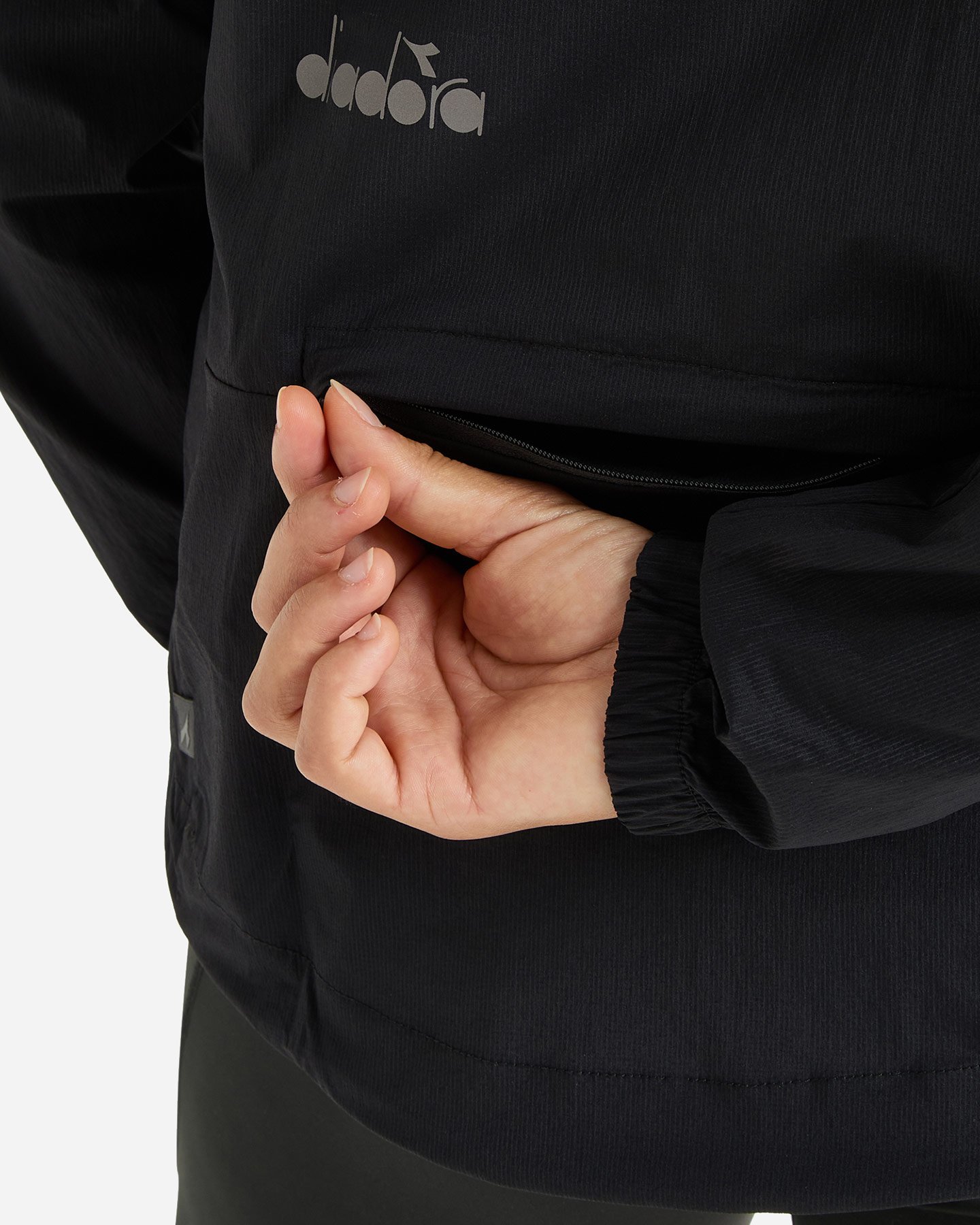 Giacca running DIADORA PACKABLE WIND W - Nero - 4 | Cisalfa Sport