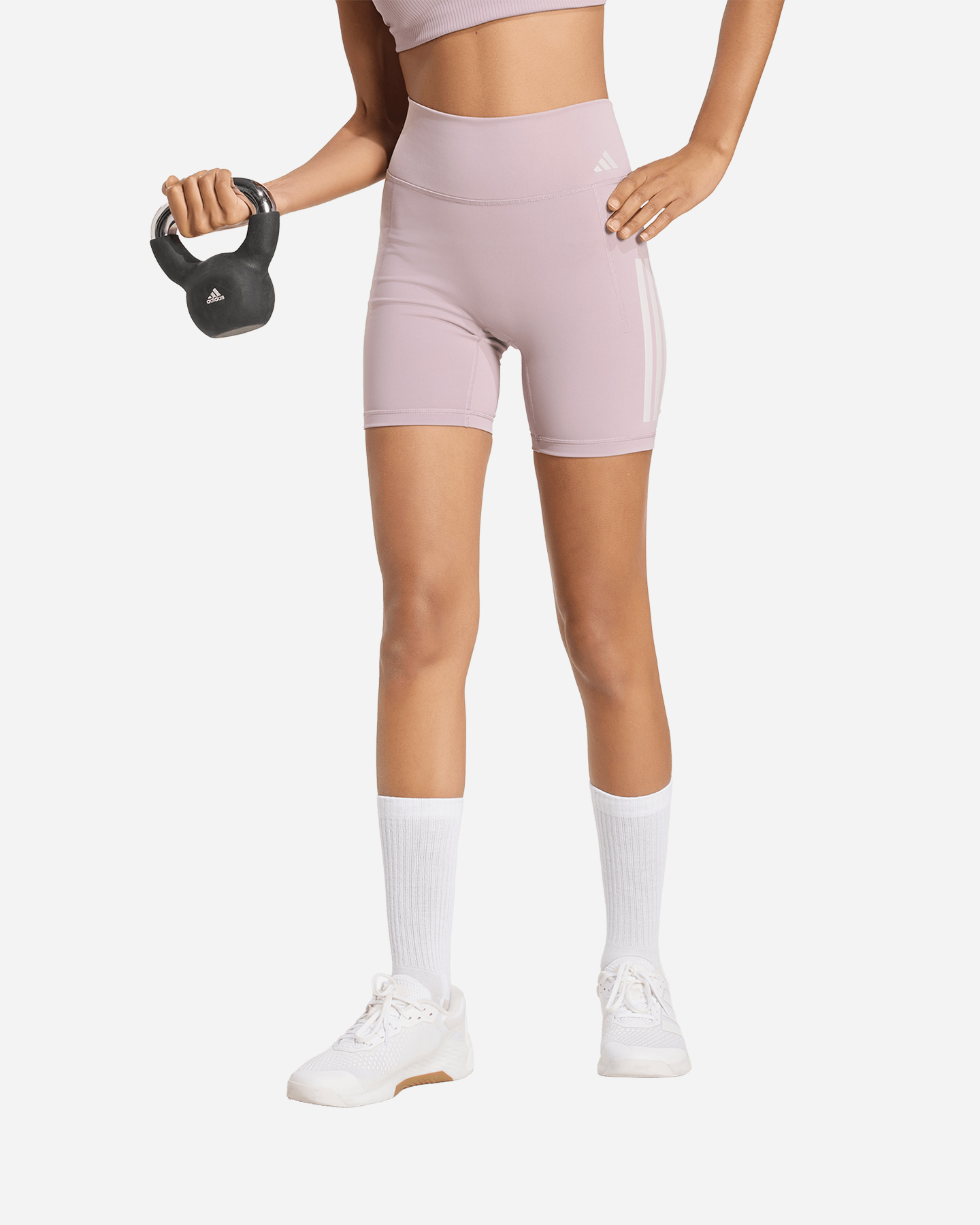 Short training ADIDAS OPTIMEWORKOUT 3STRIPES W - Viola - 1 | Cisalfa Sport