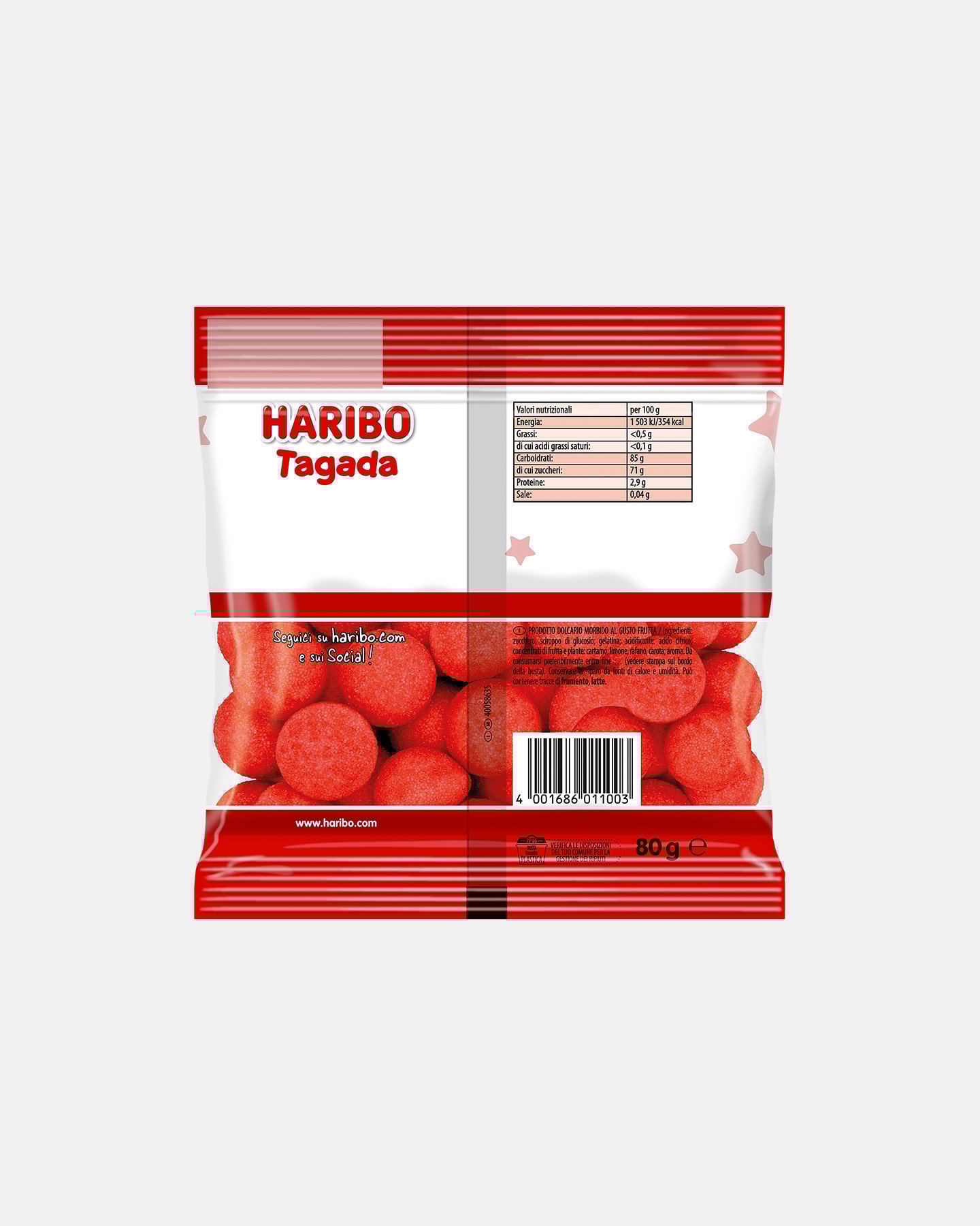 Energetico HARIBO TAGADA 80 G  - Color mix - 1 | Cisalfa Sport