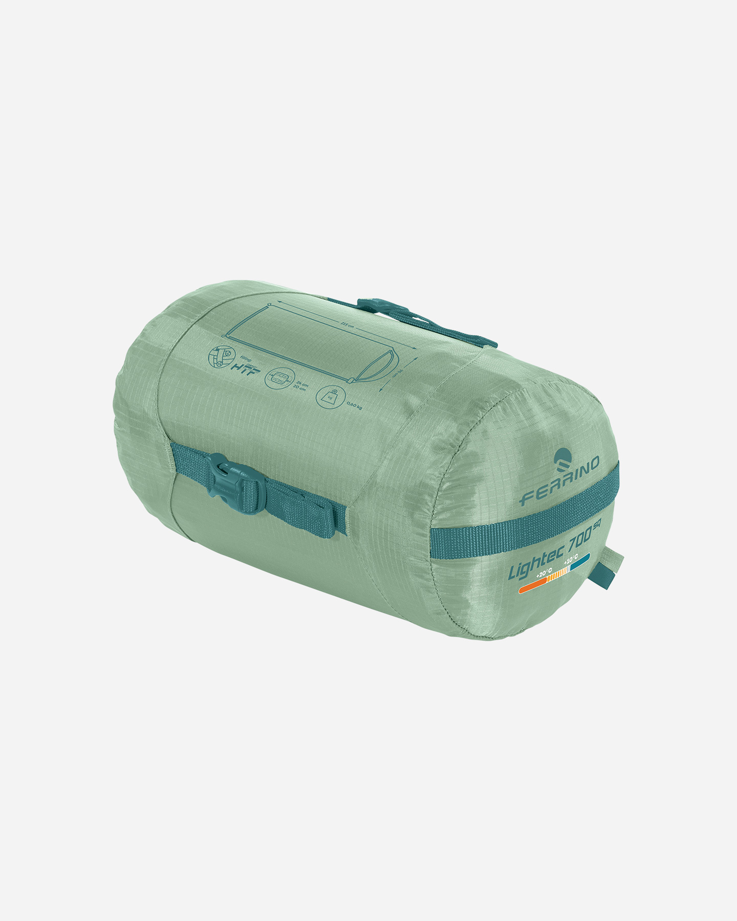 Sacco a pelo sintetico FERRINO LIGHTECH 700 SQ SX  - Verde - 1 | Cisalfa Sport