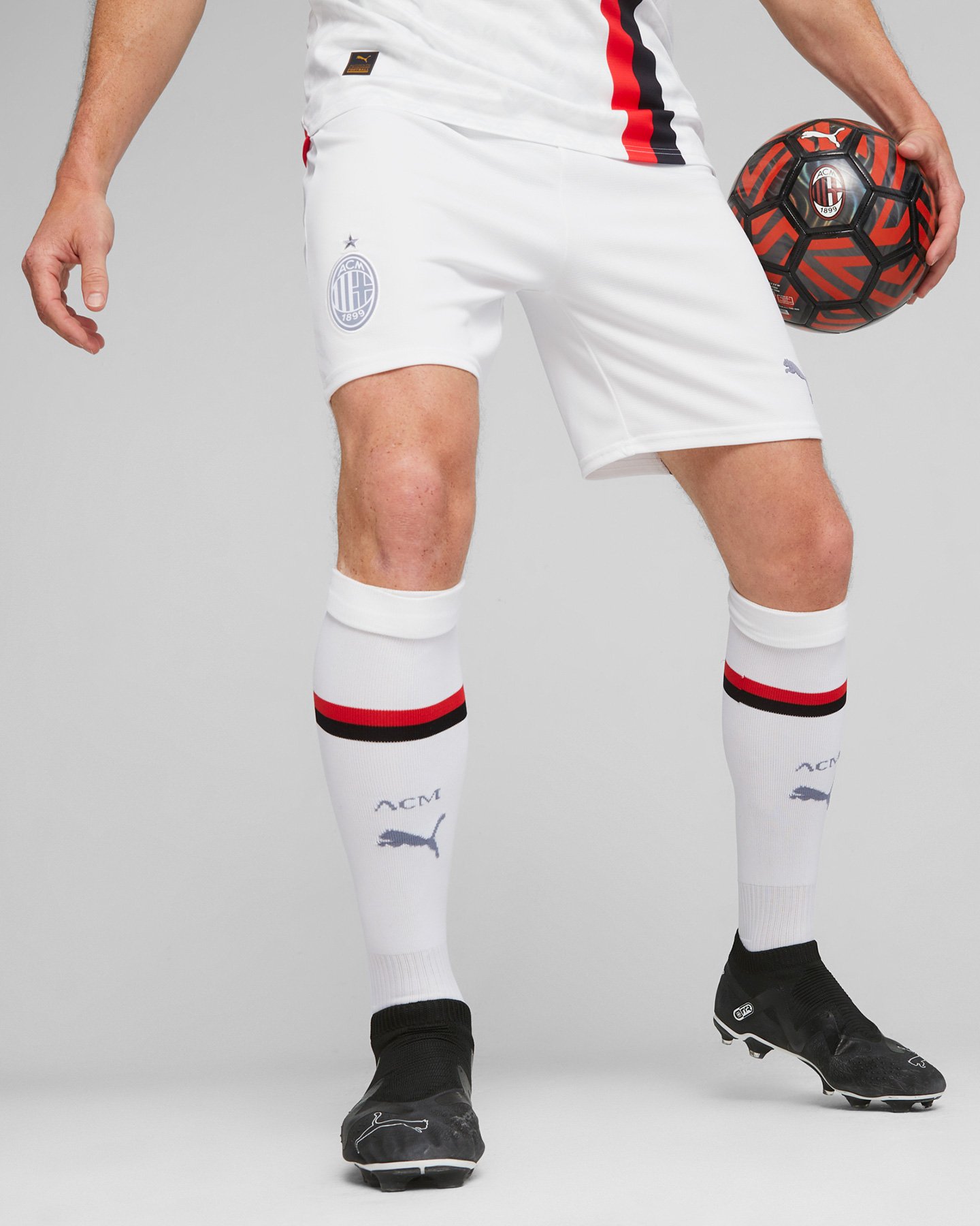 Pantaloncini calcio ufficiali PUMA MILAN AWAY 23-24 M - Bianco - 2 | Cisalfa Sport
