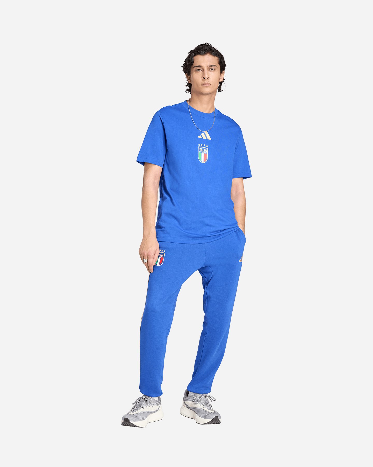 Abbigliamento calcio ufficiale ADIDAS ITALIA FIGC DNA M - Blu - 3 | Cisalfa Sport