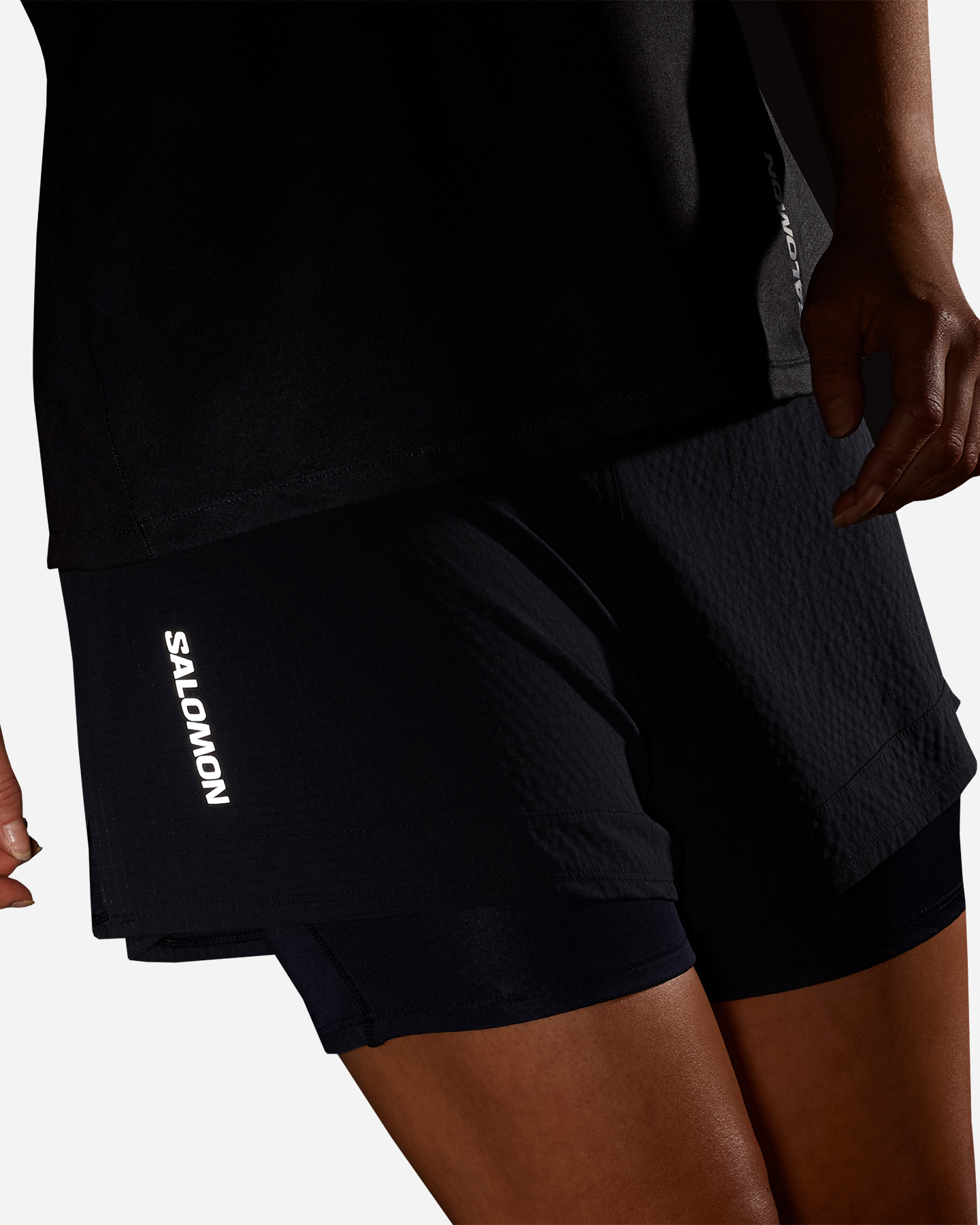 Short running SALOMON SENSE AERO 2IN1 W - Nero - 5 | Cisalfa Sport