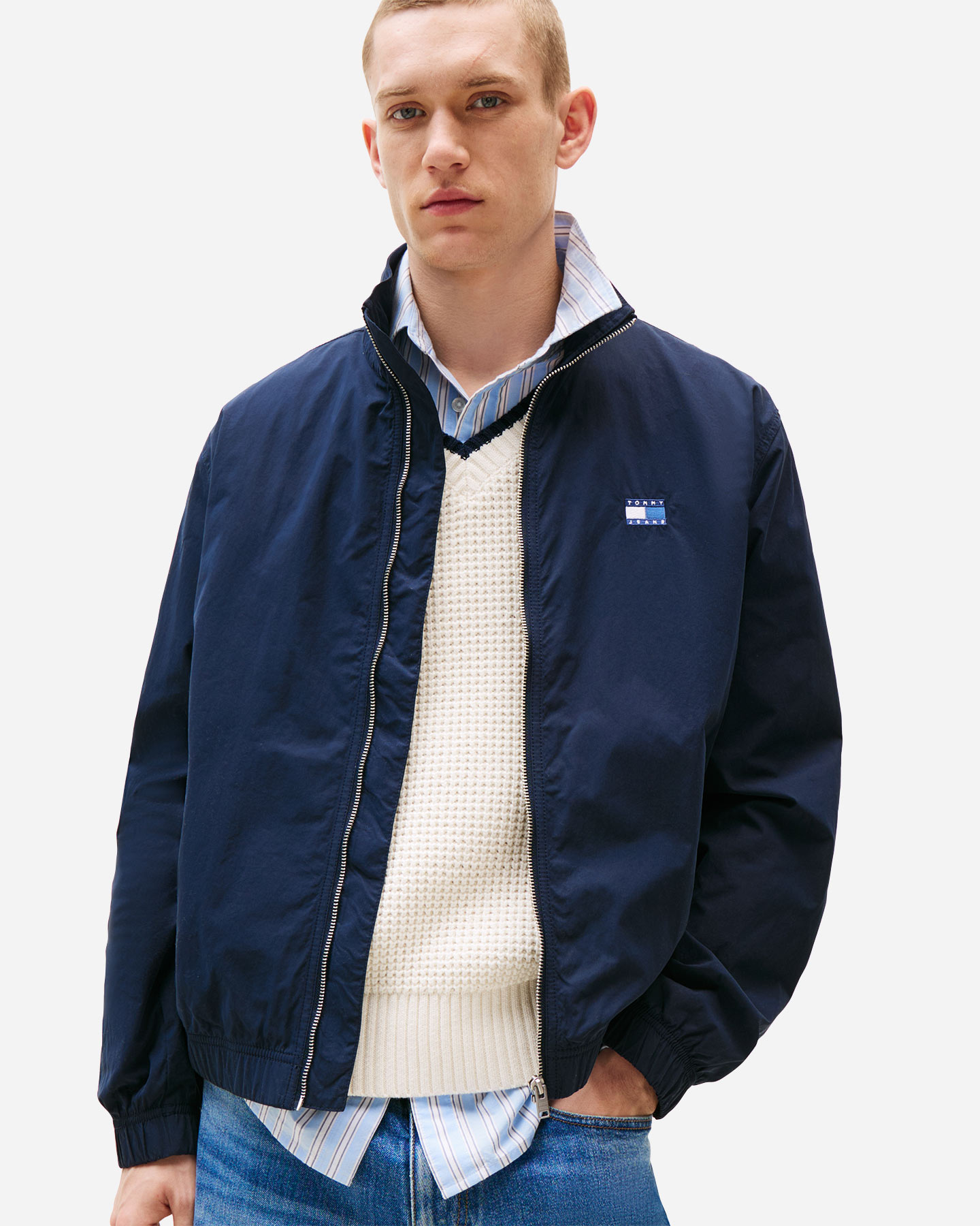 Giubbotto TOMMY HILFIGER TRACKTOP ESSENTIAL M - Blu - 3 | Cisalfa Sport