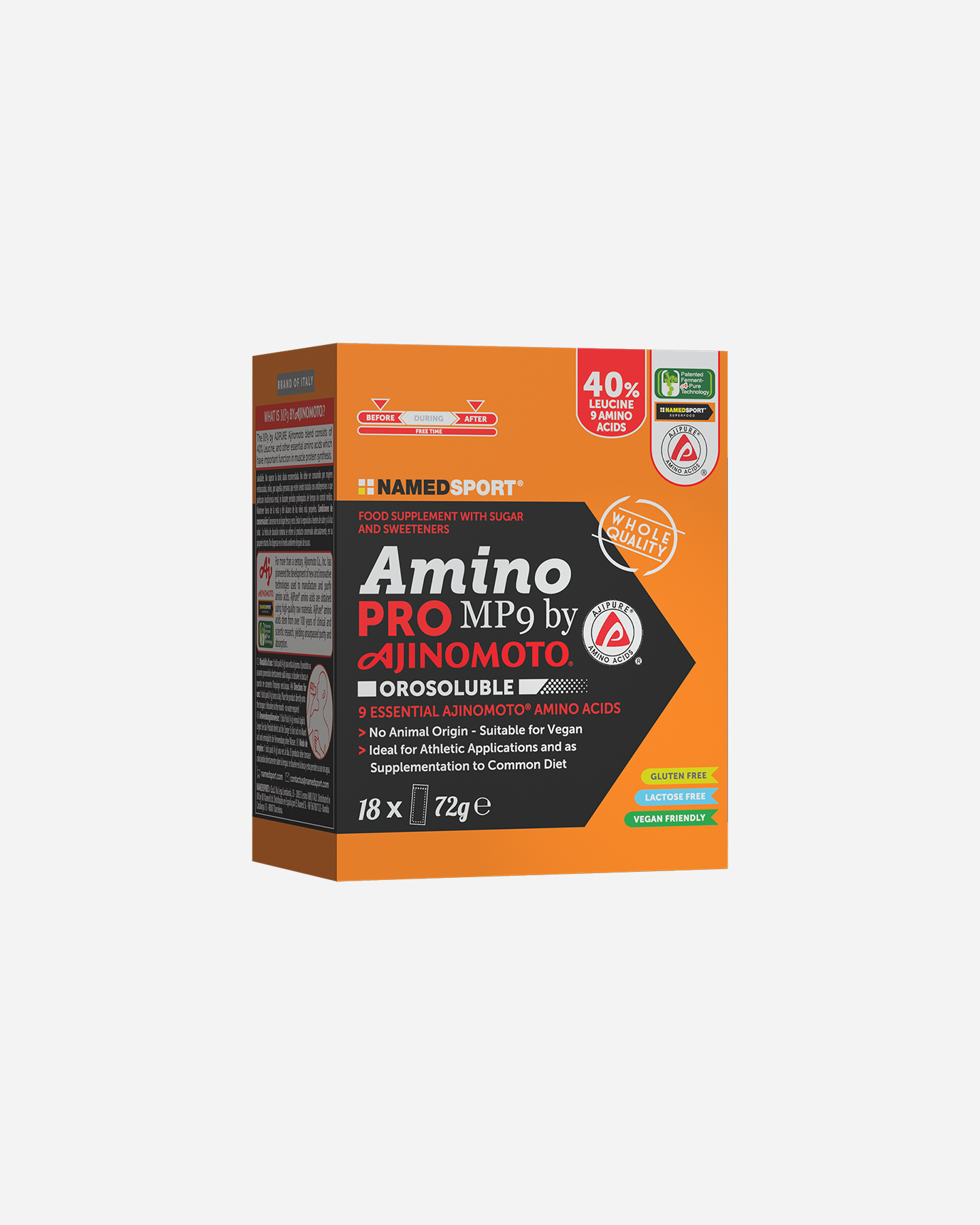 Energetico NAMED SPORT AMINOPRO MP9 AJINOMOTO OROSOLUBLE 18STICKS  - Color mix - 0 | Cisalfa Sport