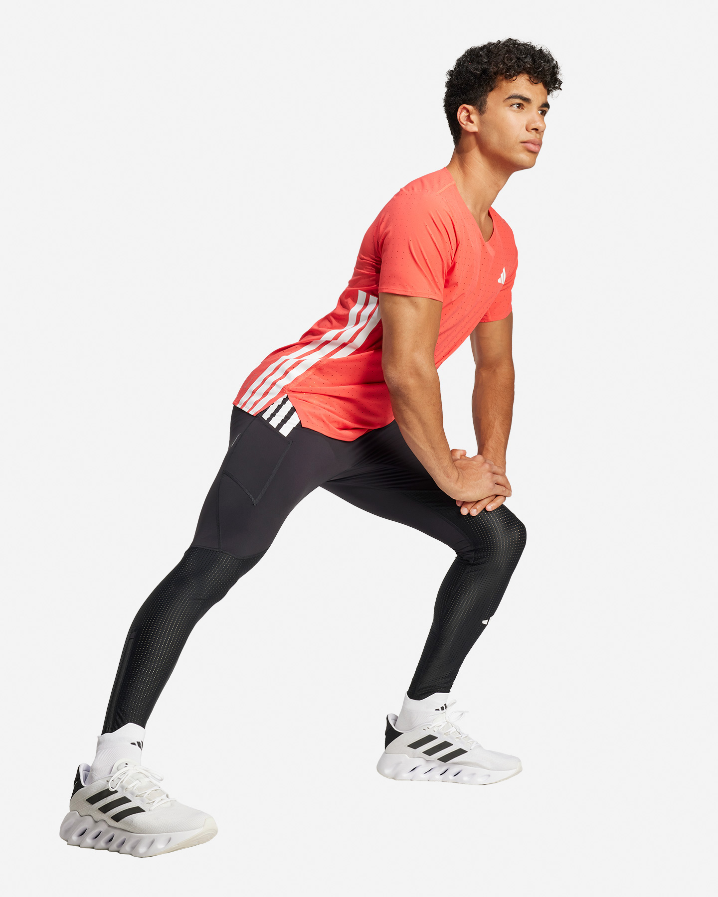 T-shirt running ADIDAS ADIZERO M - Rosso - 3 | Cisalfa Sport