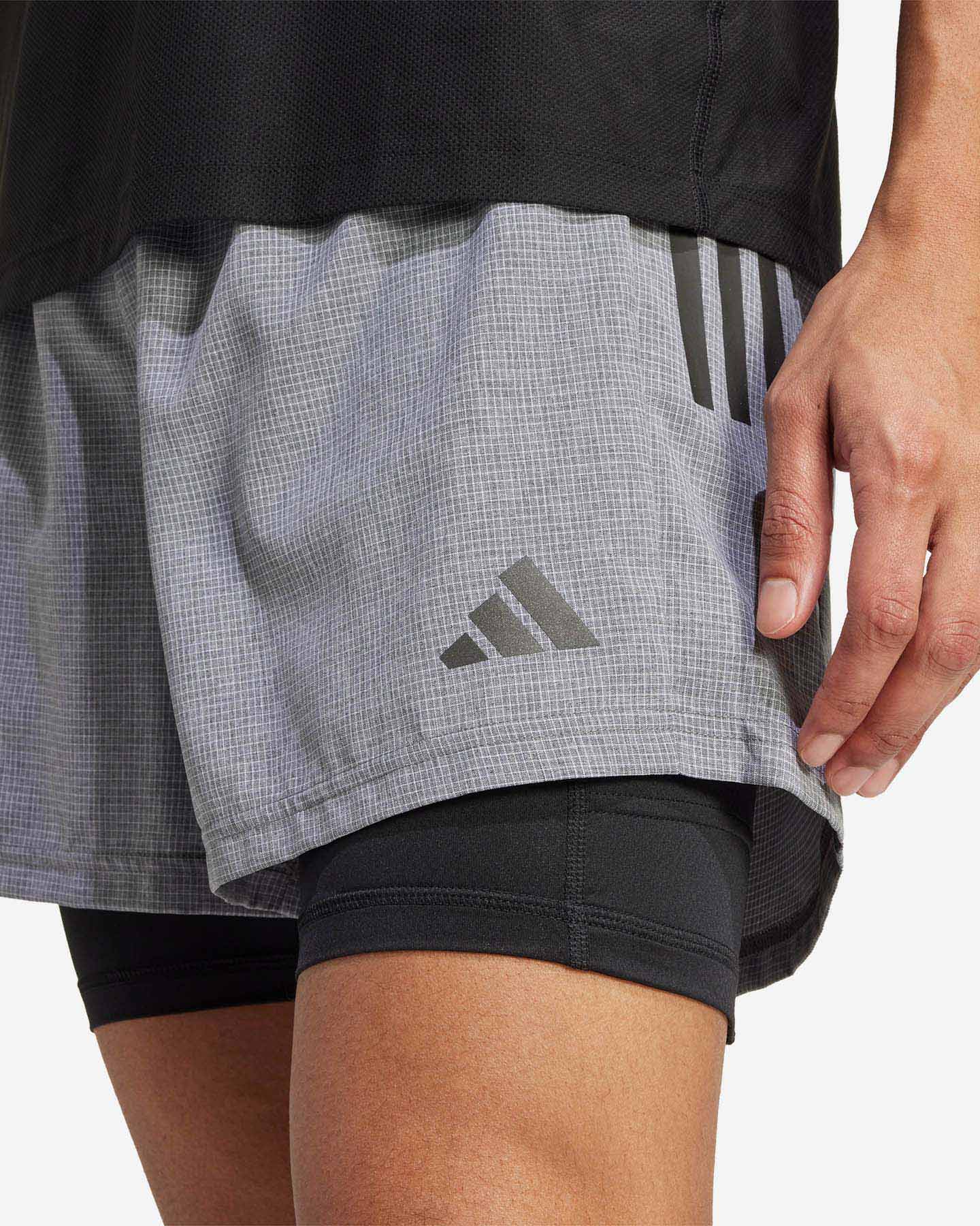 Short running ADIDAS OTR B 2IN1 M - Grigio - 4 | Cisalfa Sport