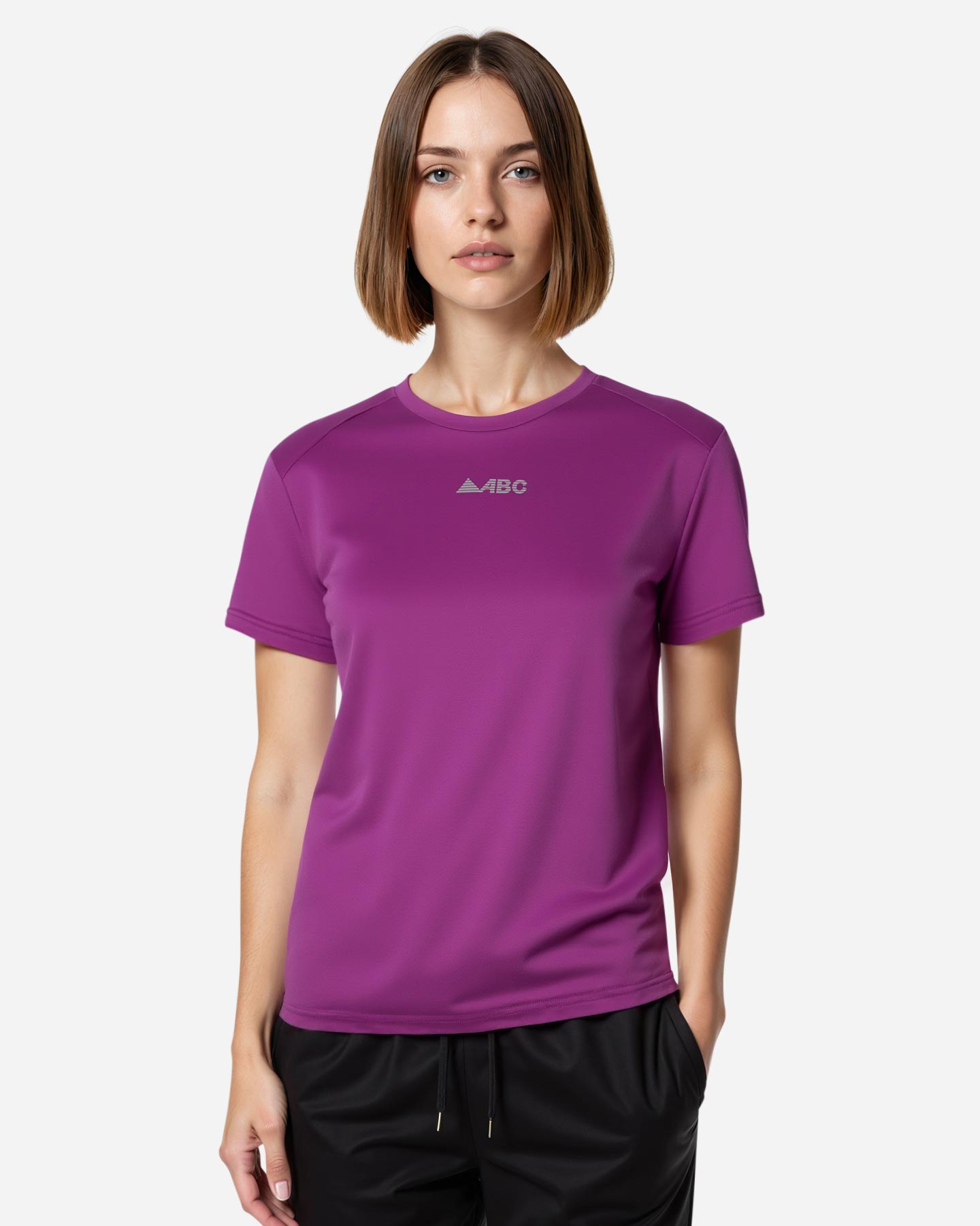 T-shirt running ABC TECH W - Viola - 3 | Cisalfa Sport