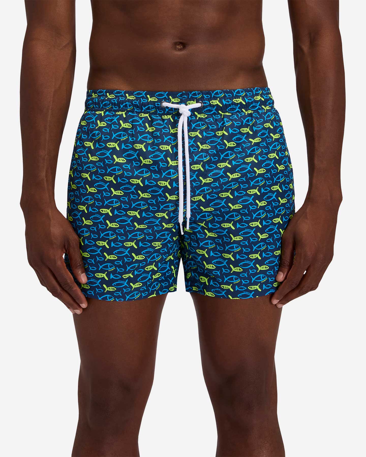 Boxer mare SUNDEK PRINT FISH 14" M - Blu - 2 | Cisalfa Sport