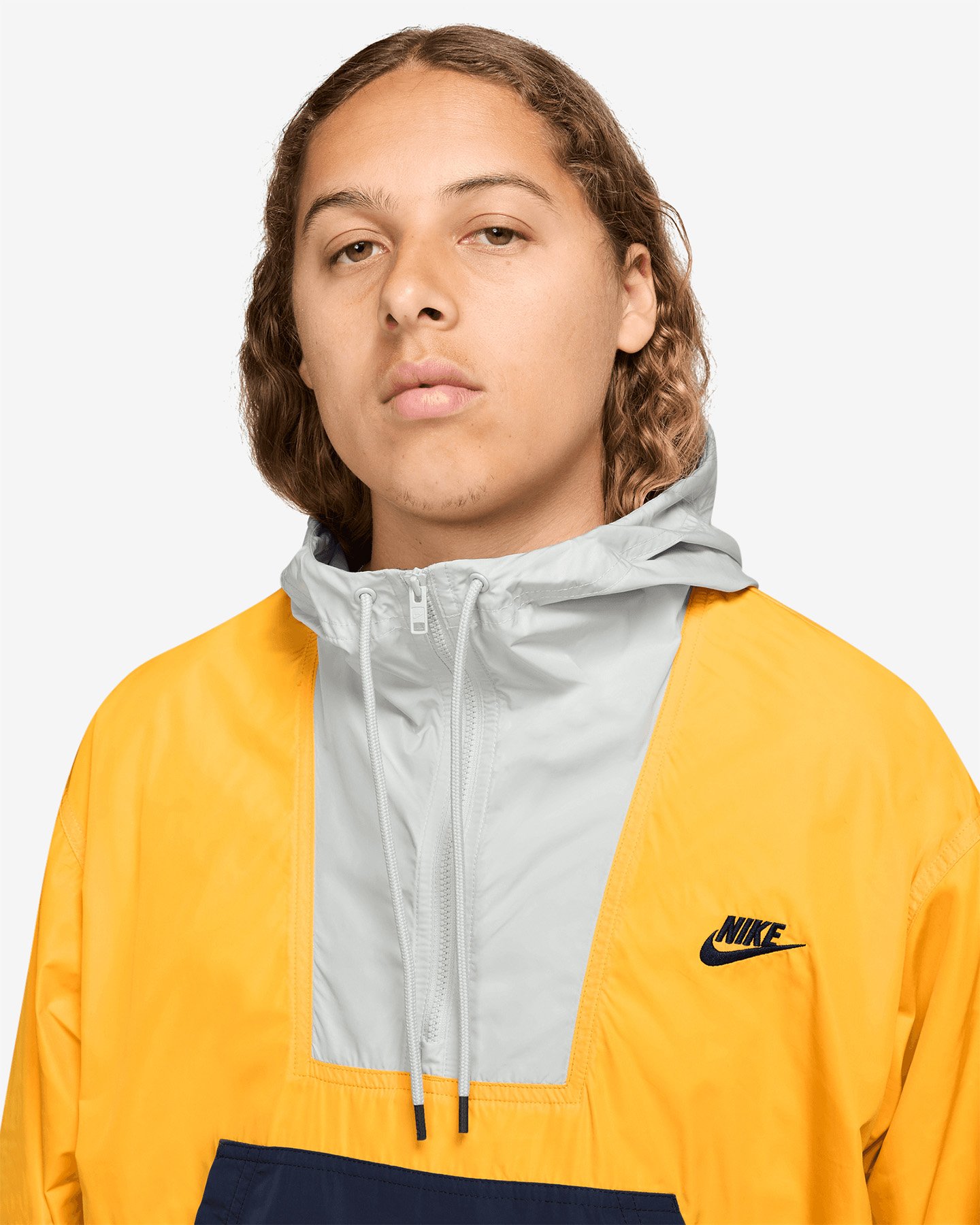 Felpa NIKE CLUB ANORAK M - Giallo - 2 | Cisalfa Sport