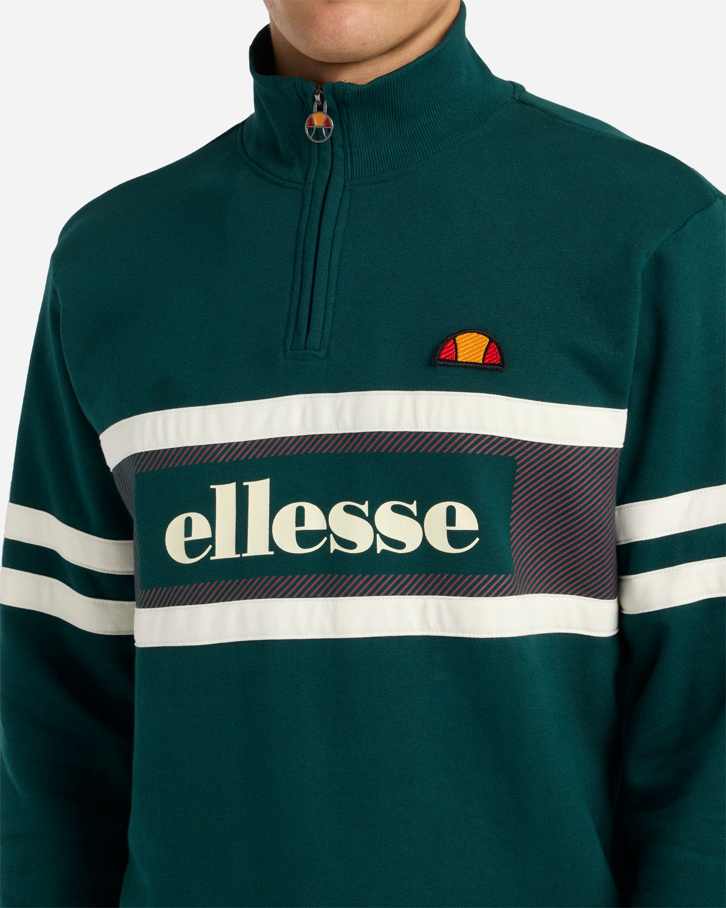 Felpa ELLESSE HALF ZIP M - Verde - 4 | Cisalfa Sport
