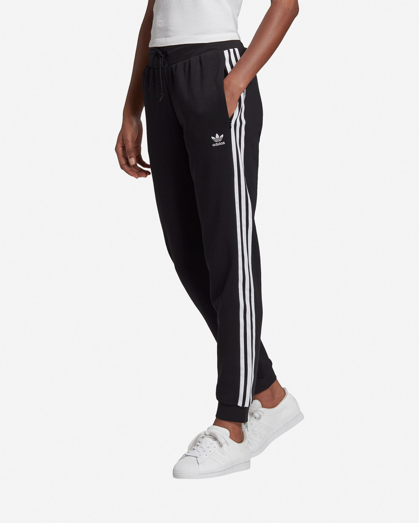 Pantalone ADIDAS ORIGINALS SLIM CUFFED W - Nero - 2 | Cisalfa Sport
