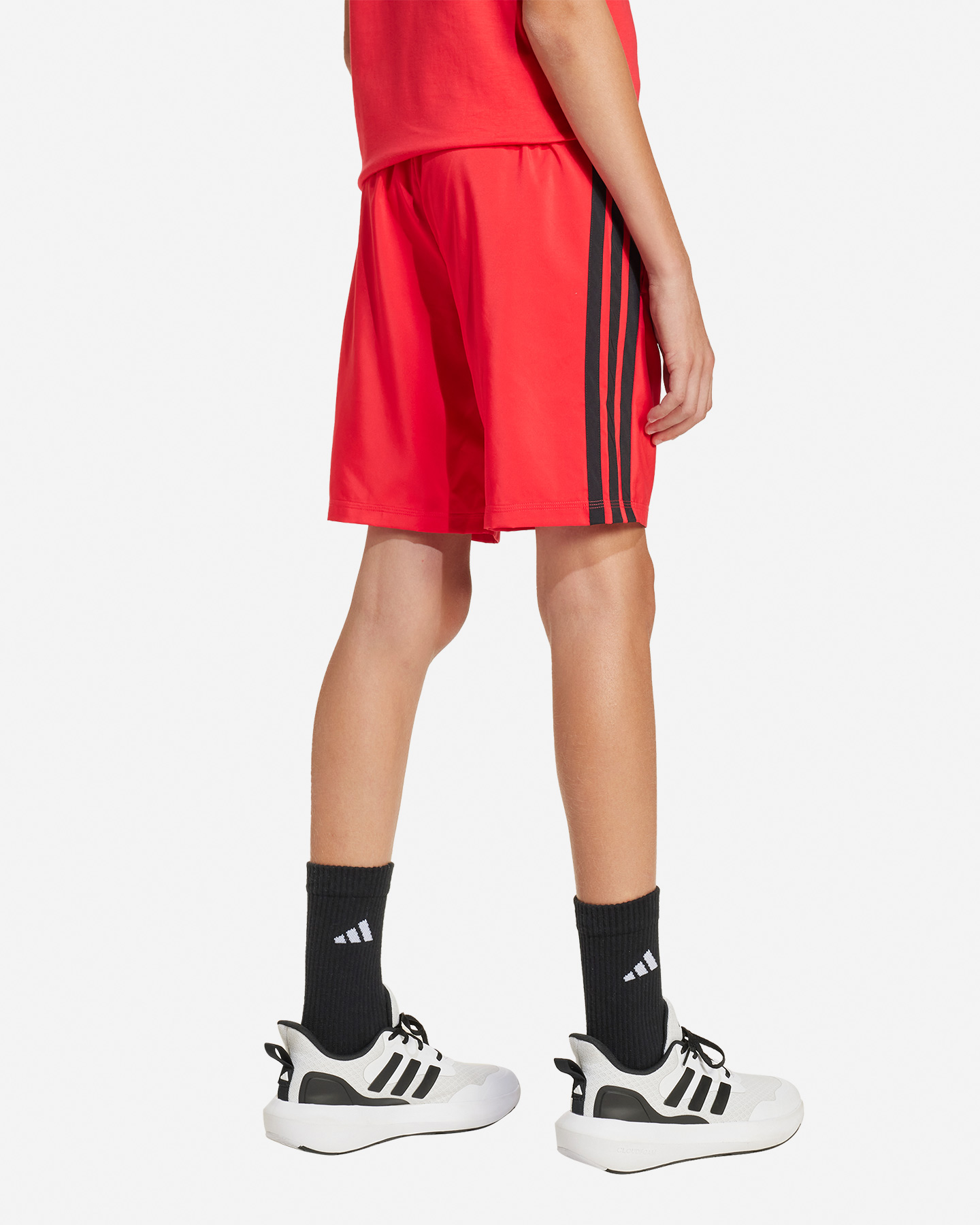 Pantaloncini ADIDAS 3STRIPES JR - Rosso - 2 | Cisalfa Sport