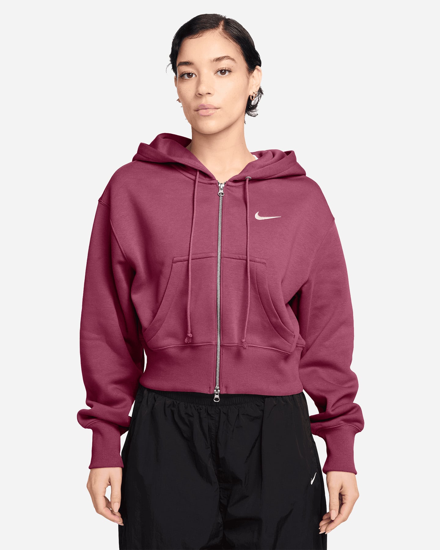 Felpa NIKE CROP PHOENIX W - Rosso - 0 | Cisalfa Sport