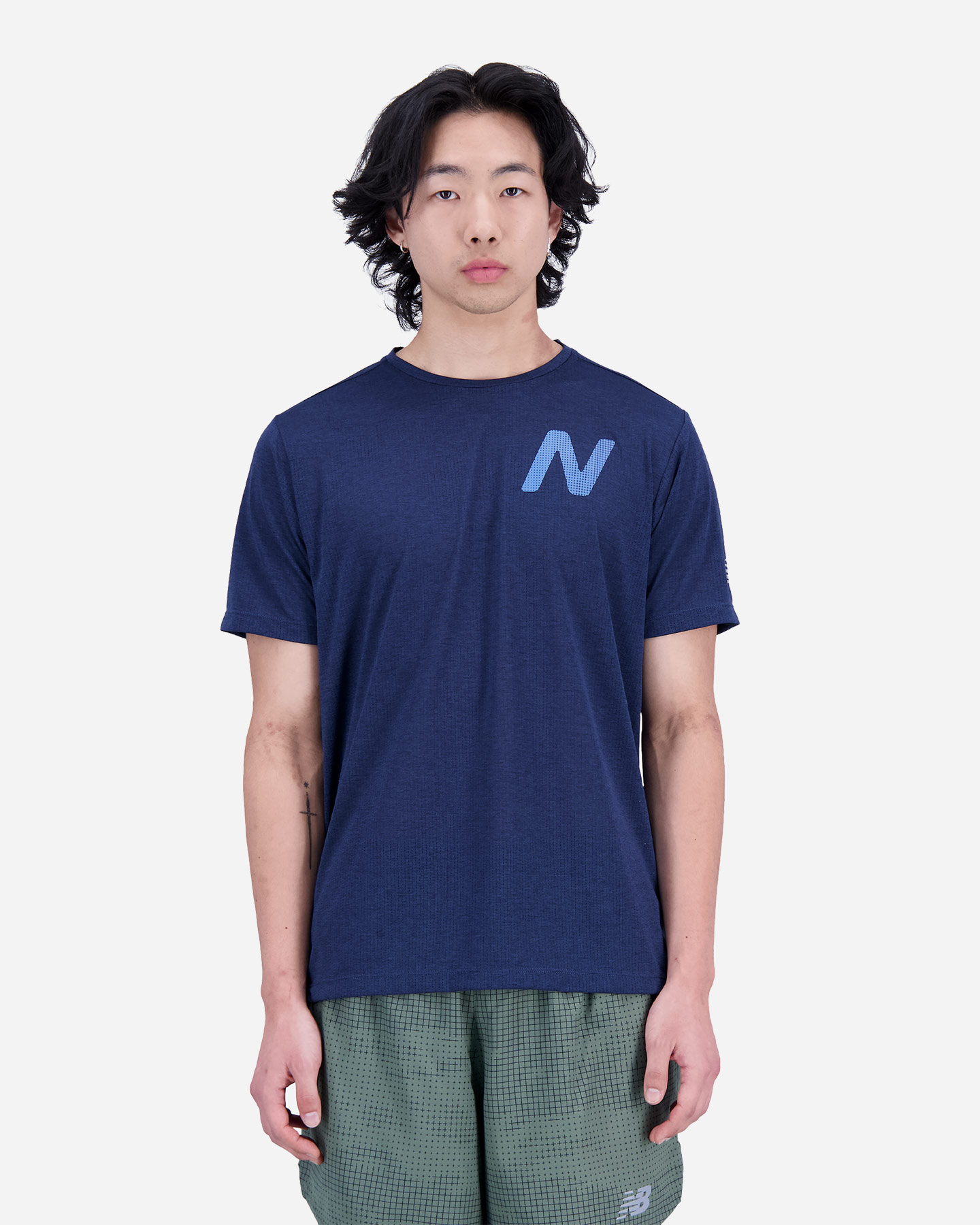 T-shirt running NEW BALANCE GRAPHIC IMPACT RUN M - Blu - 0 | Cisalfa Sport